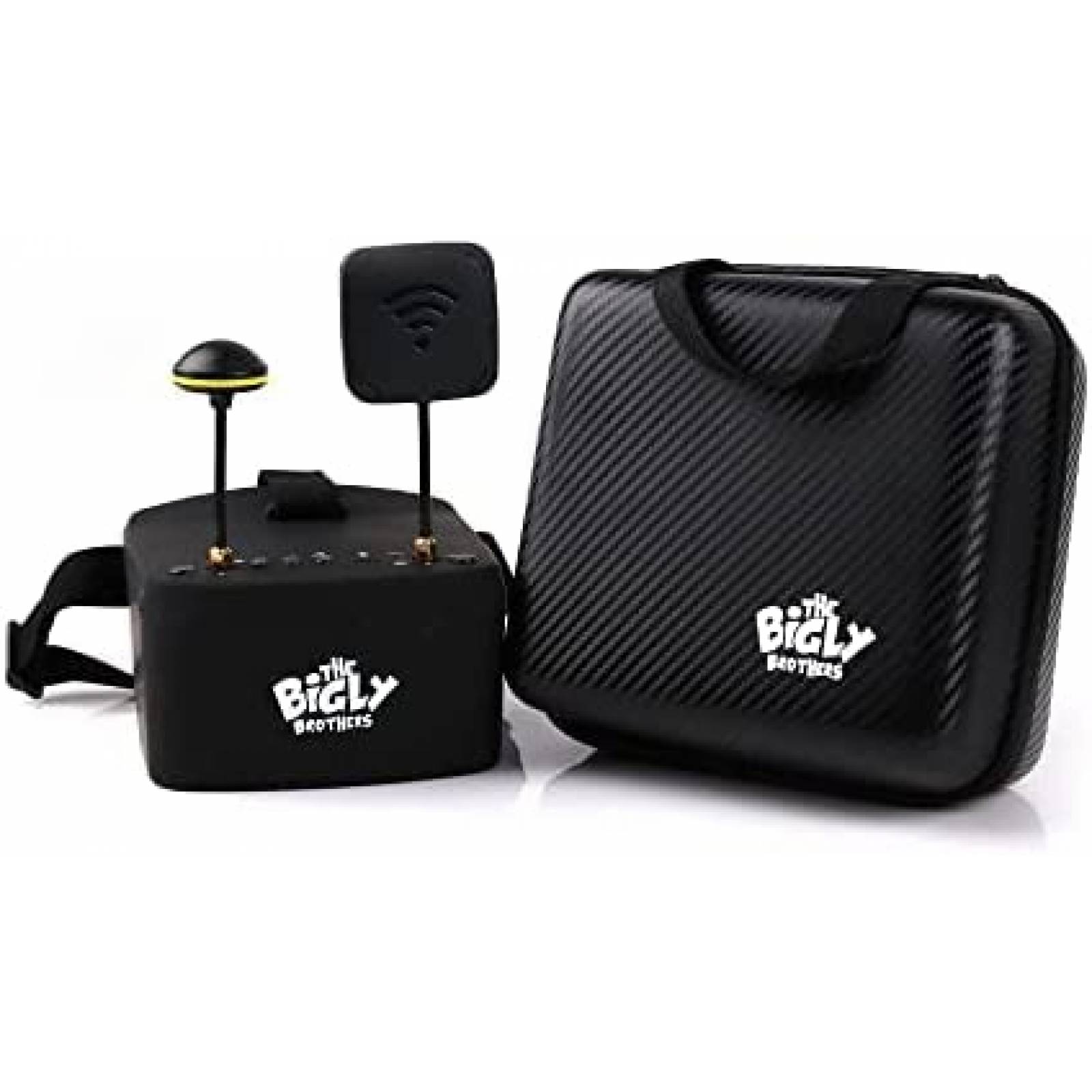 Gafas FPV Bigly Brothers EV800D FX DVR para Dron -Negro