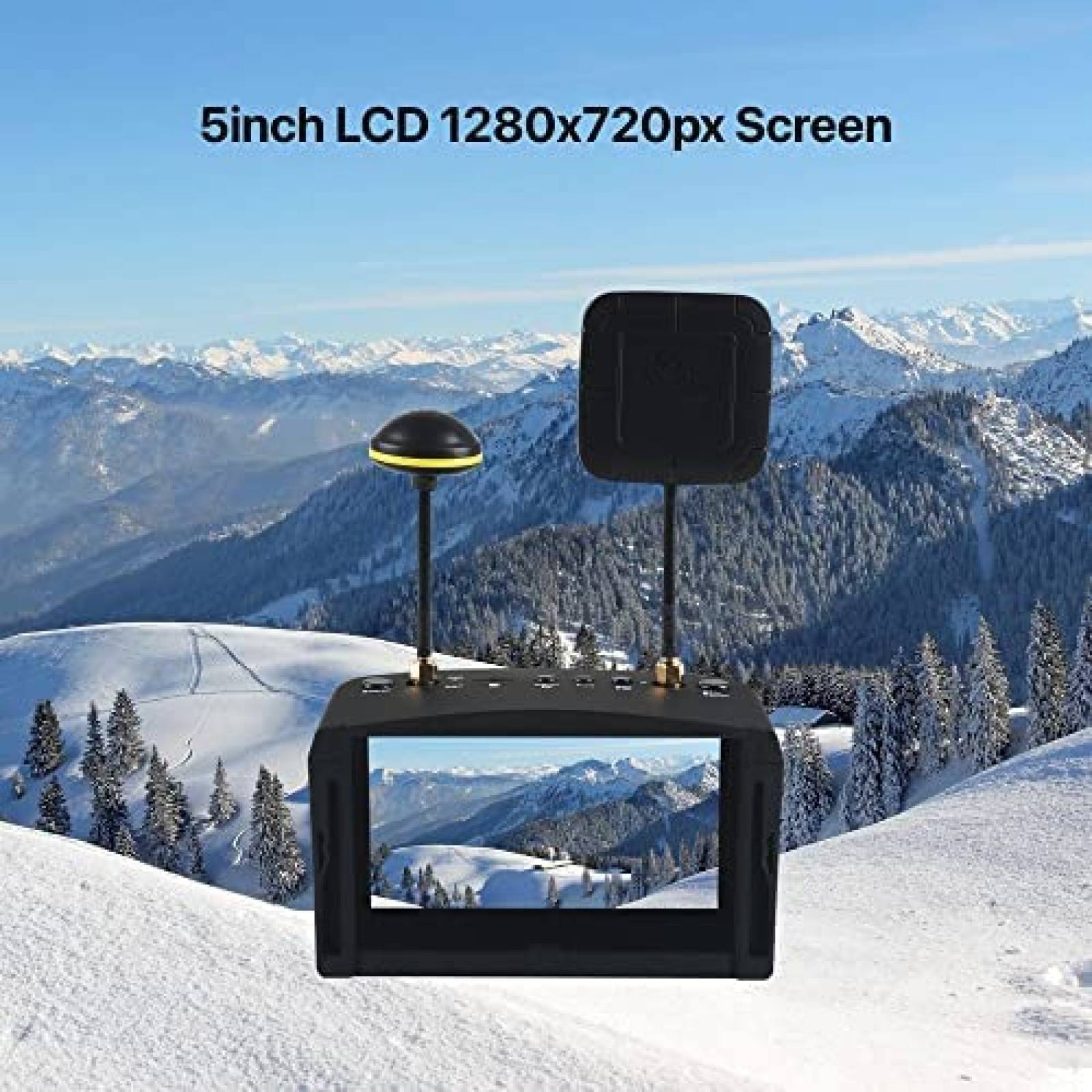 Gafas FPV Bigly Brothers EV800D FX DVR para Dron -Negro