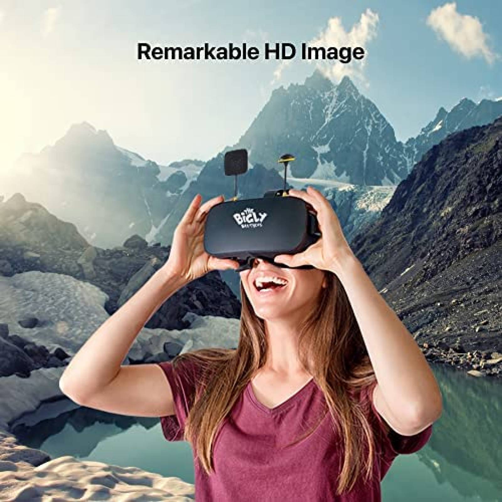 Gafas FPV Bigly Brothers EV800D FX DVR para Dron -Negro