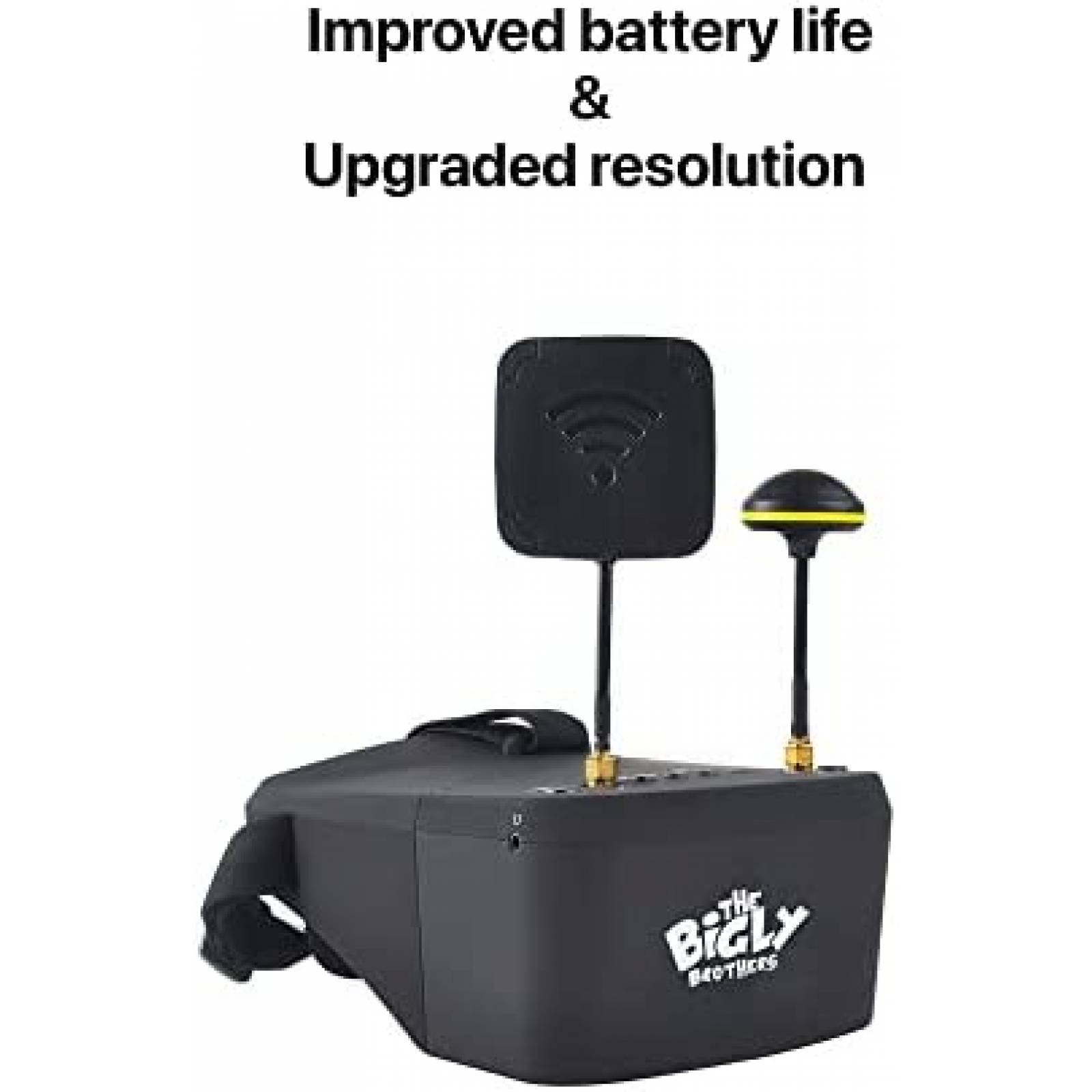 Gafas FPV Bigly Brothers EV800D FX DVR para Dron -Negro