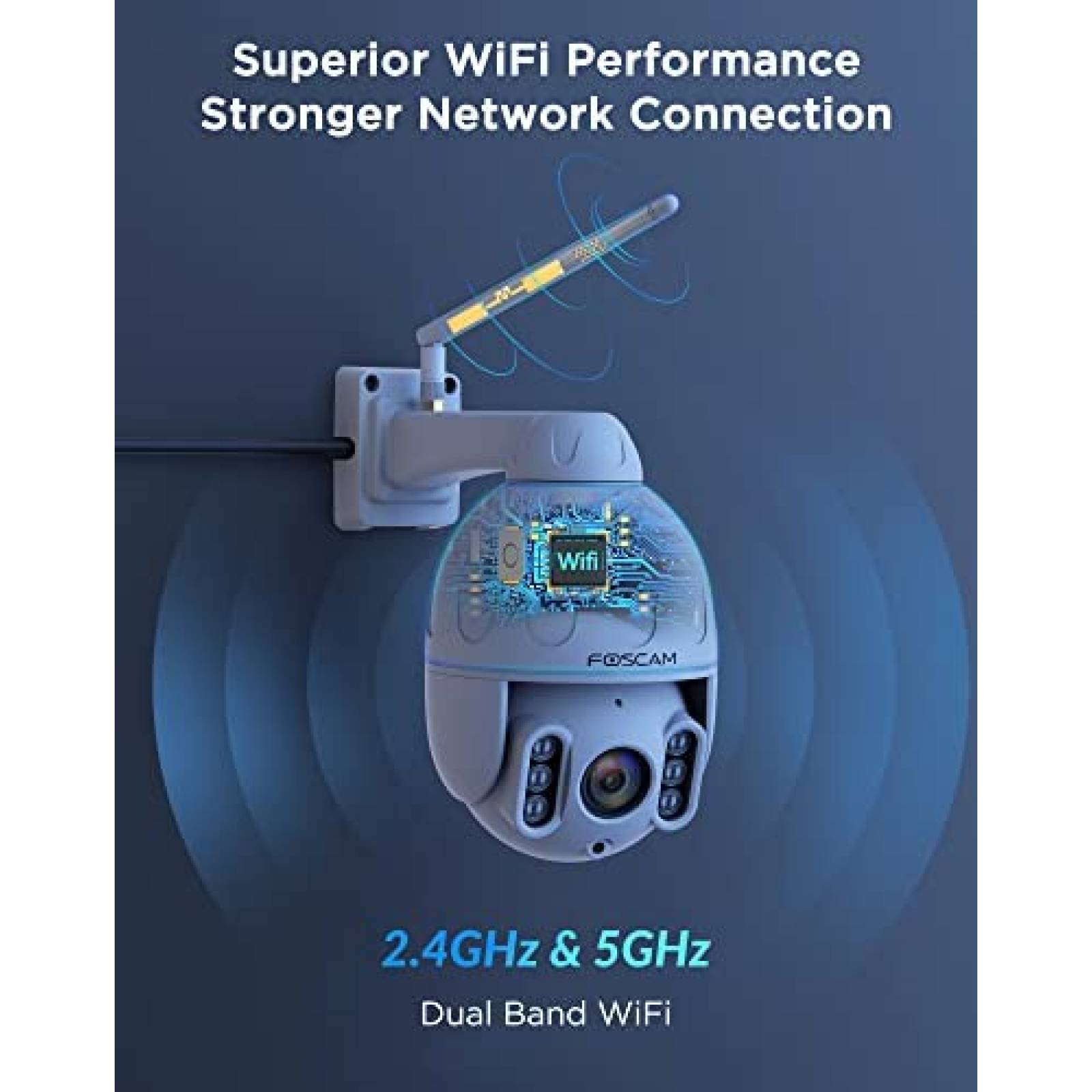 Camara de Seguridad FOSCAM SD4 2K Zoom optico 4x IP66 Blanco