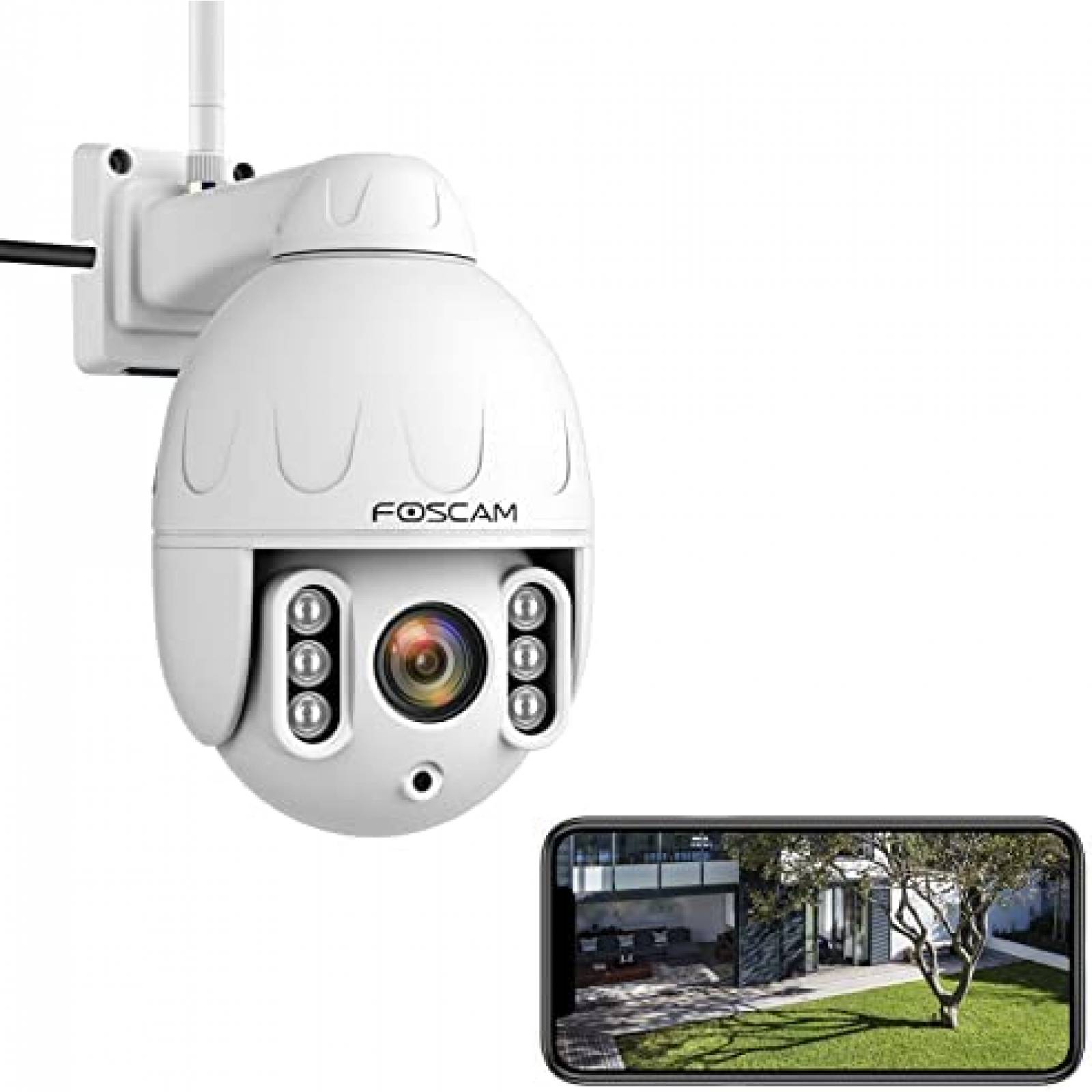 Camara de Seguridad FOSCAM SD4 2K Zoom optico 4x IP66 Blanco