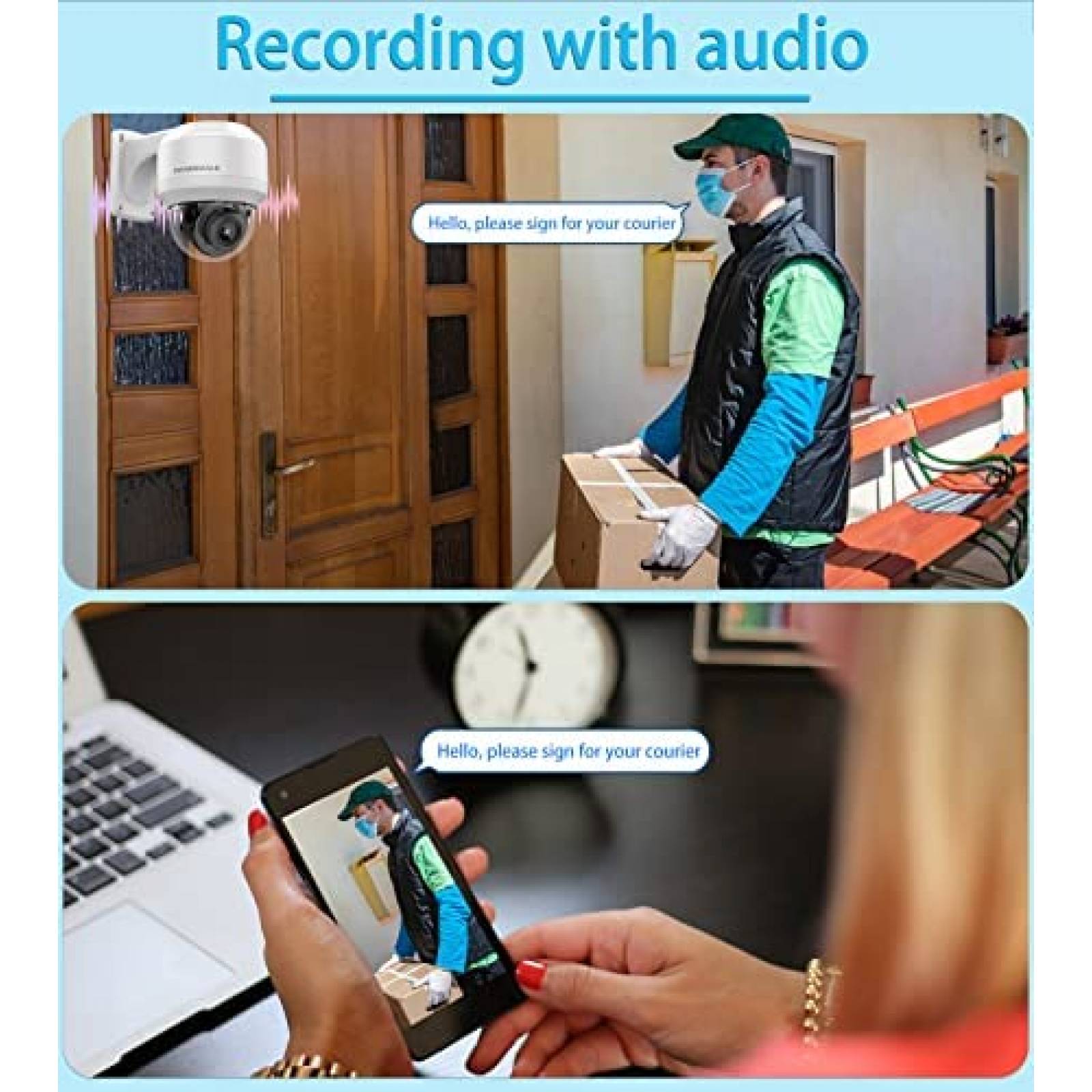 Camara de Seguridad Panoeagle Zoom Optico 4x 5MP IP67 Blanco