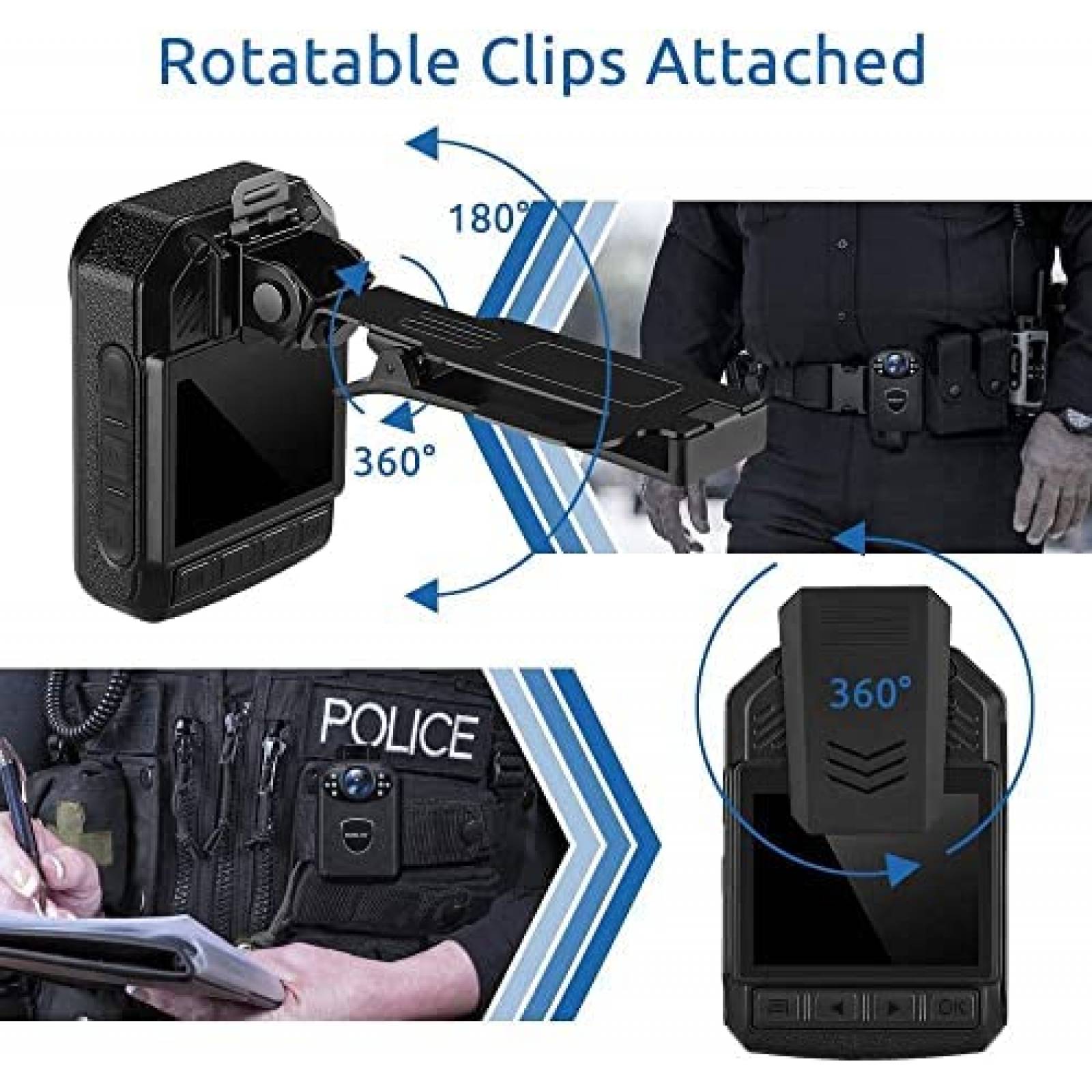 Camara de Policia BOBLOV KJ21 1296P 8-10hrs de Grabacion -N