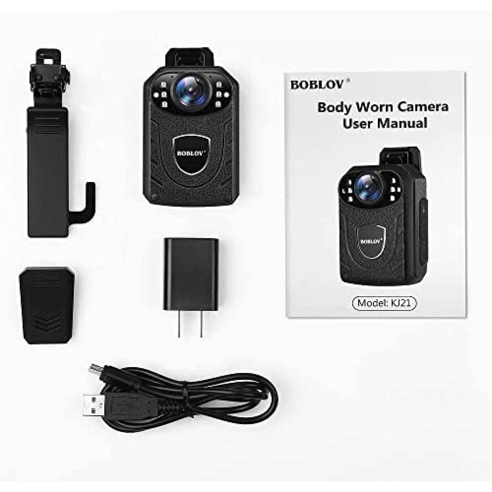 Camara de Policia BOBLOV KJ21 1296P 8-10hrs de Grabacion -N