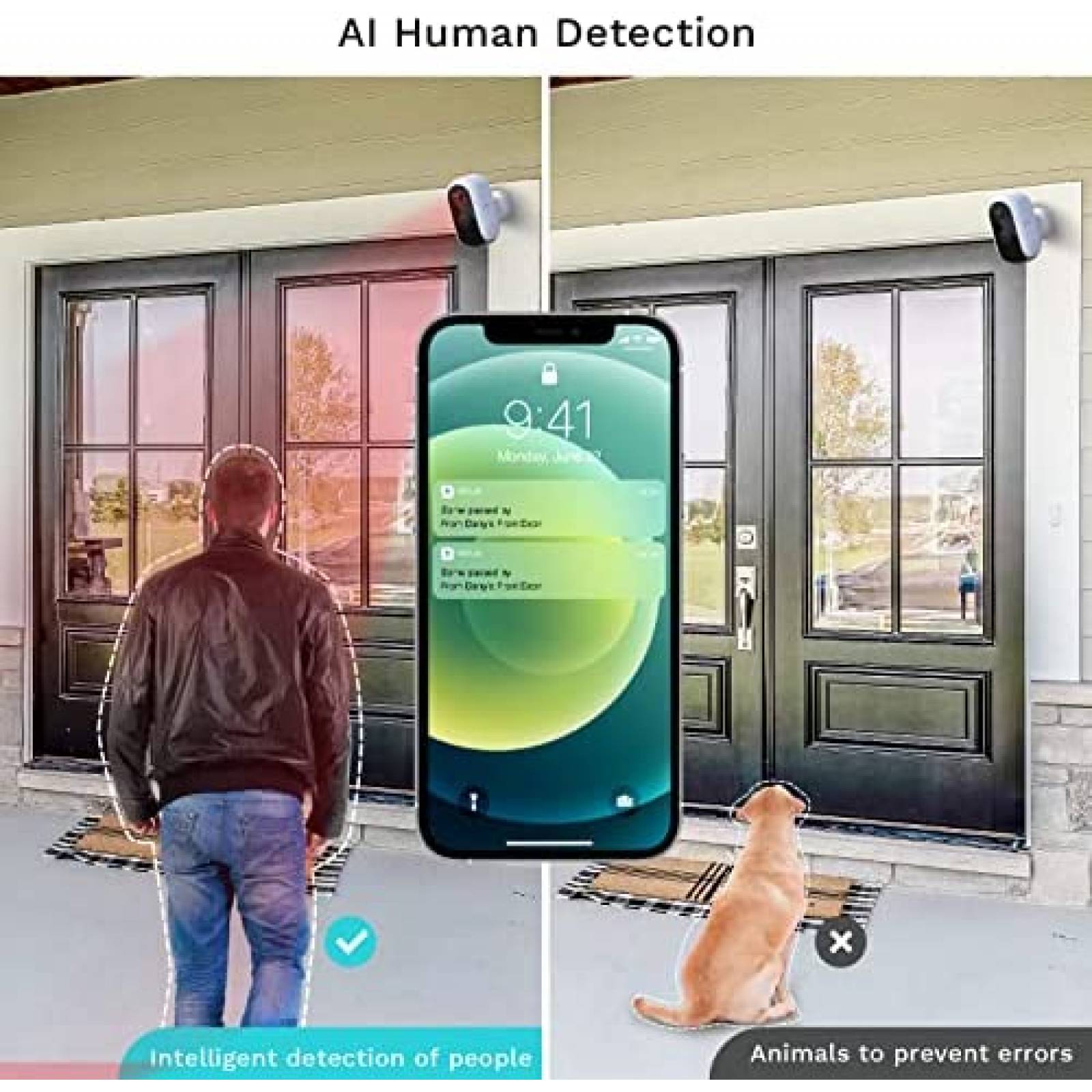 Camara de Seguridad WUUK Y0410 Exterior 2K HD Inalambrica