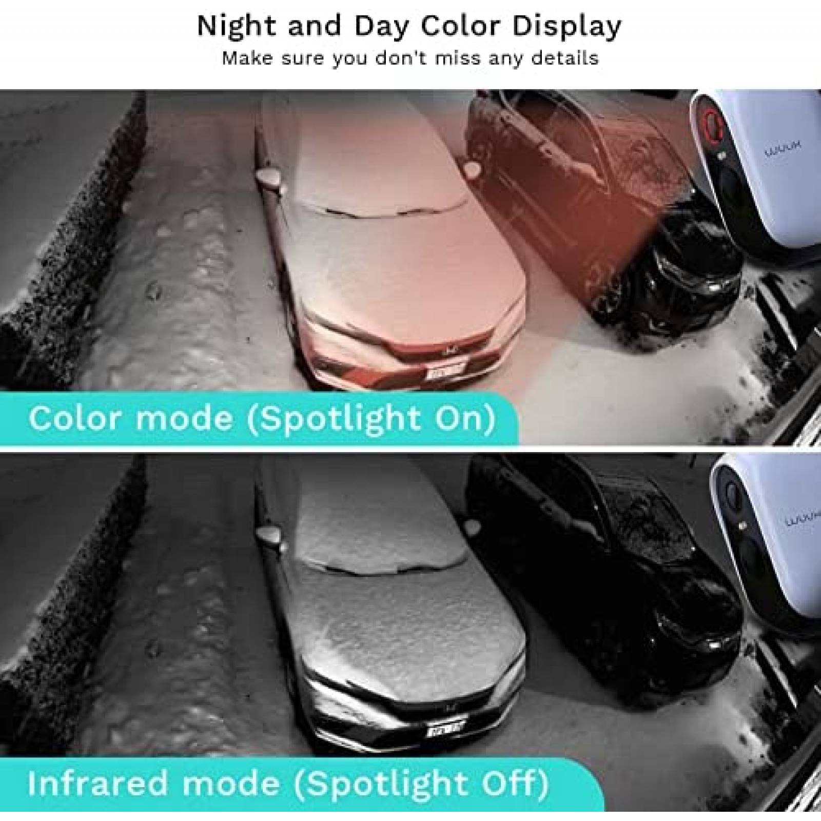 Camara de Seguridad WUUK Y0410 Exterior 2K HD Inalambrica