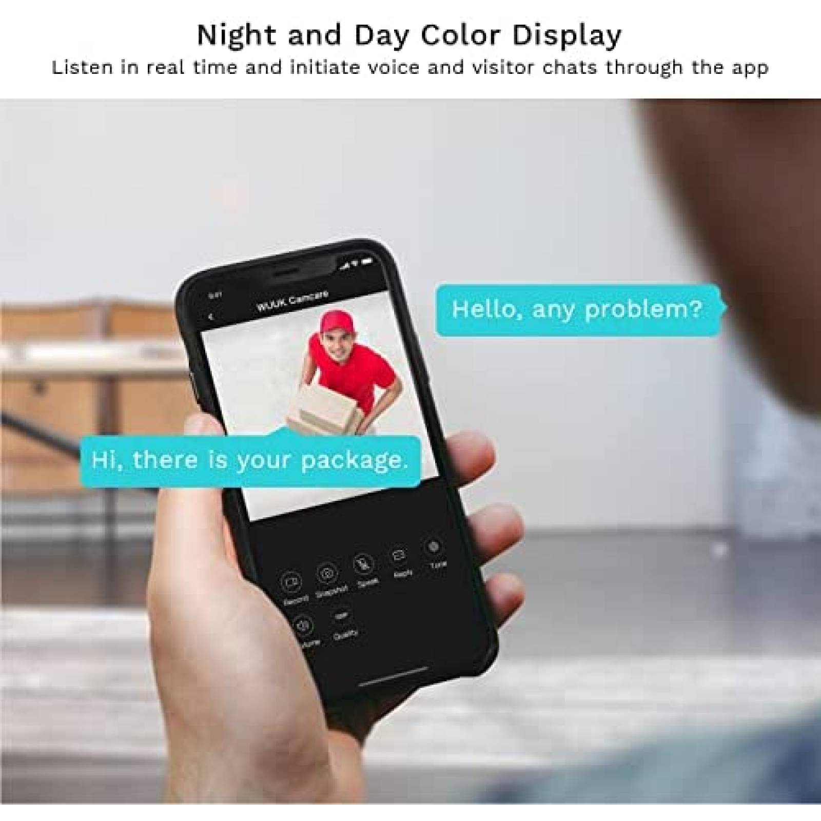 Camara de Seguridad WUUK Y0410 Exterior 2K HD Inalambrica