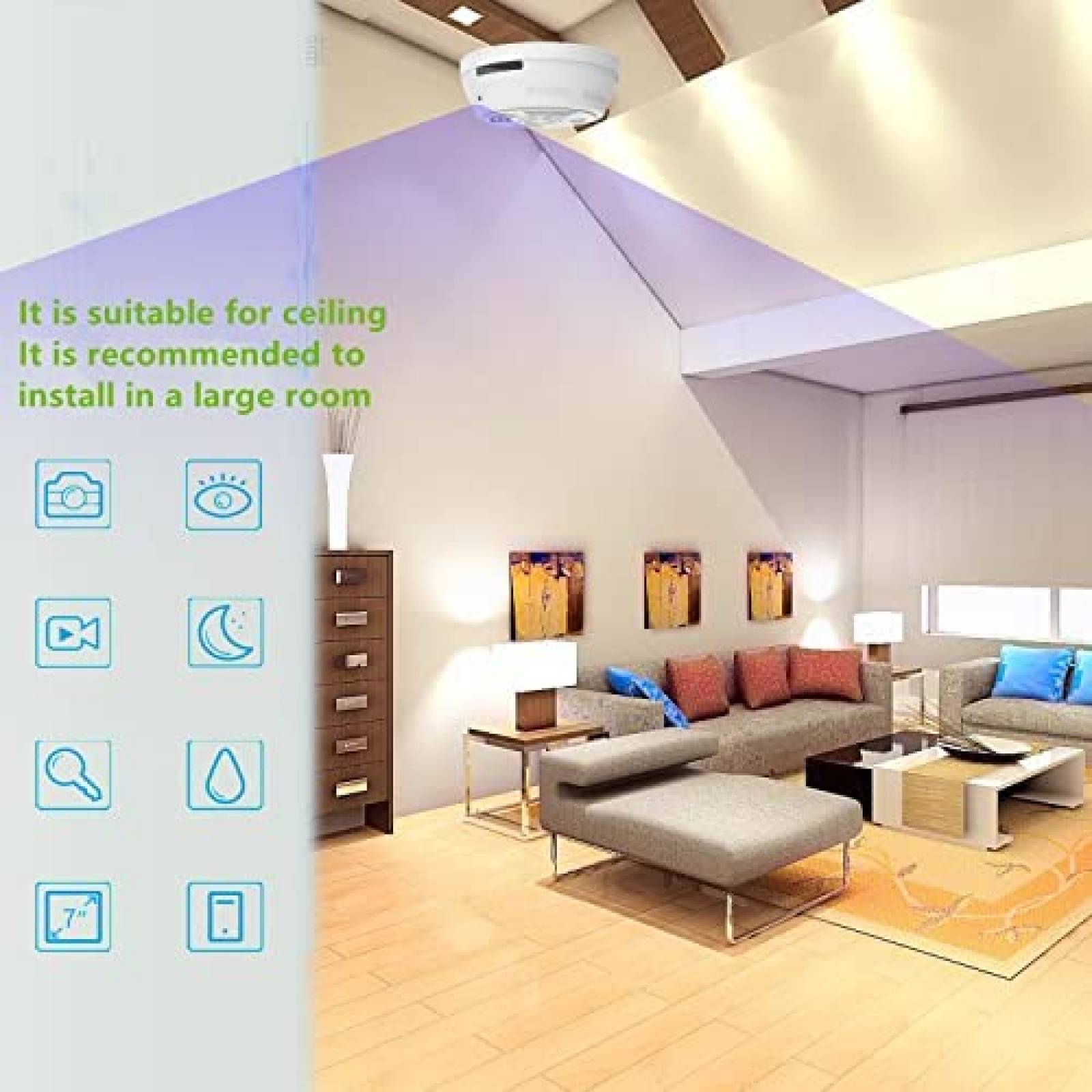 Camara Oculta WNAT HD Wi-Fi Vision Nocturna Antirrobo