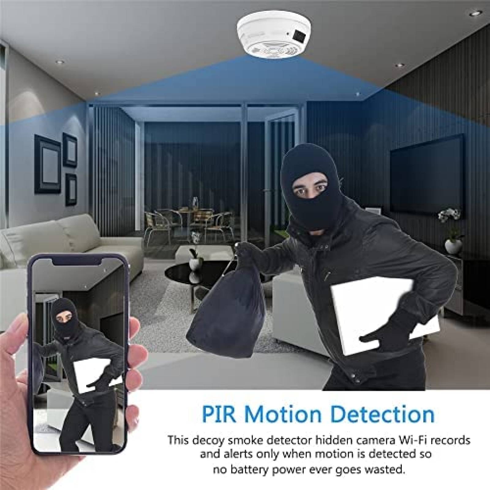 Camara Oculta Soyzedi Detector Humo HD Espia WiFi 1080p
