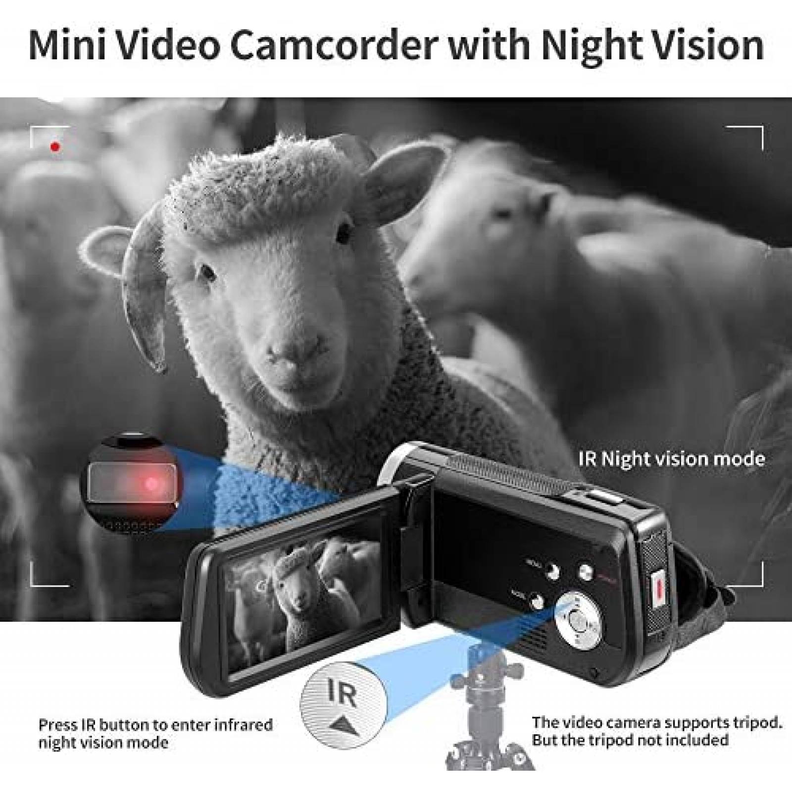 Camara de Video ORDRO AC2 3" Tactil 4K 60FPS FHD 2 Baterias