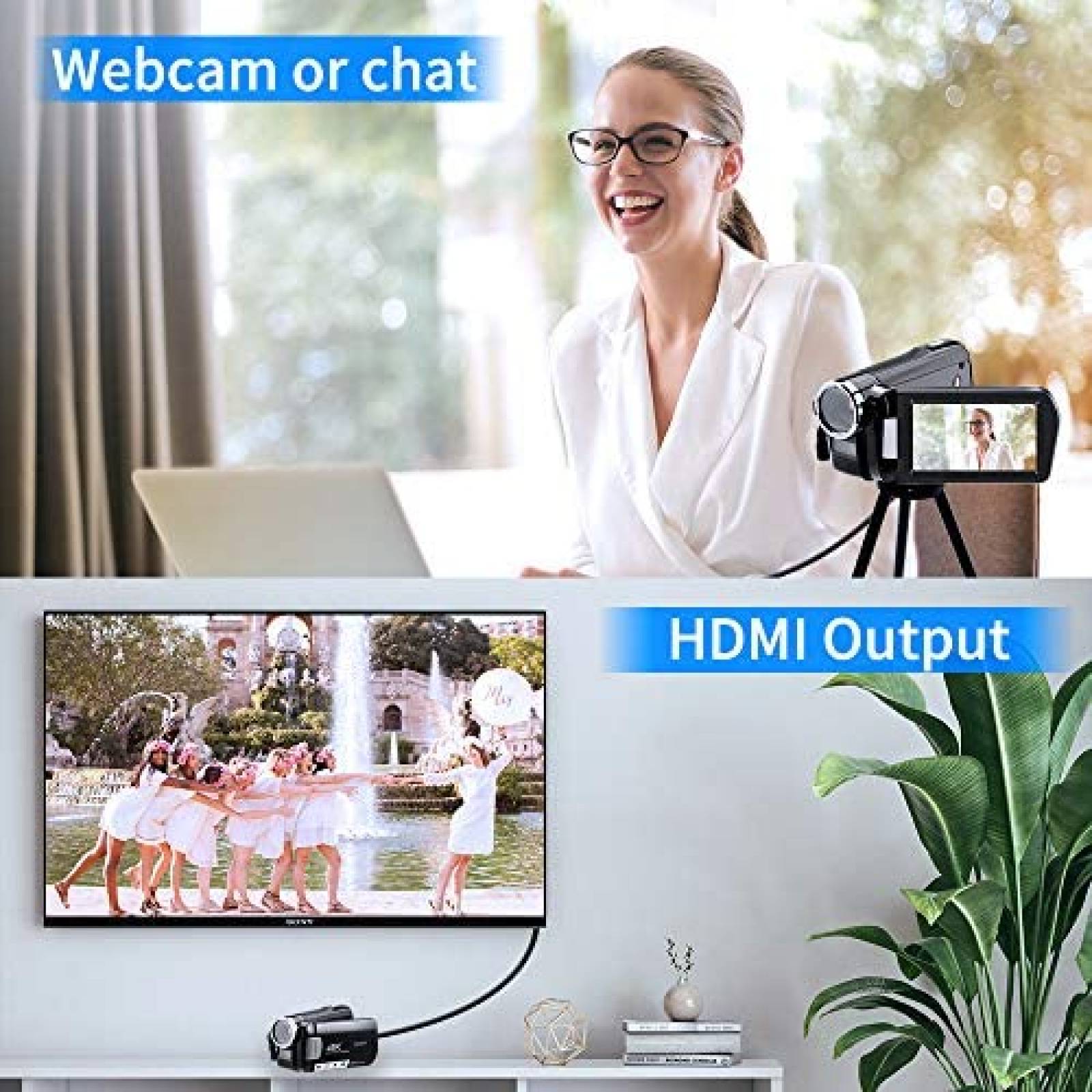 Camara de Video ORDRO AC2 3" Tactil 4K 60FPS FHD 2 Baterias