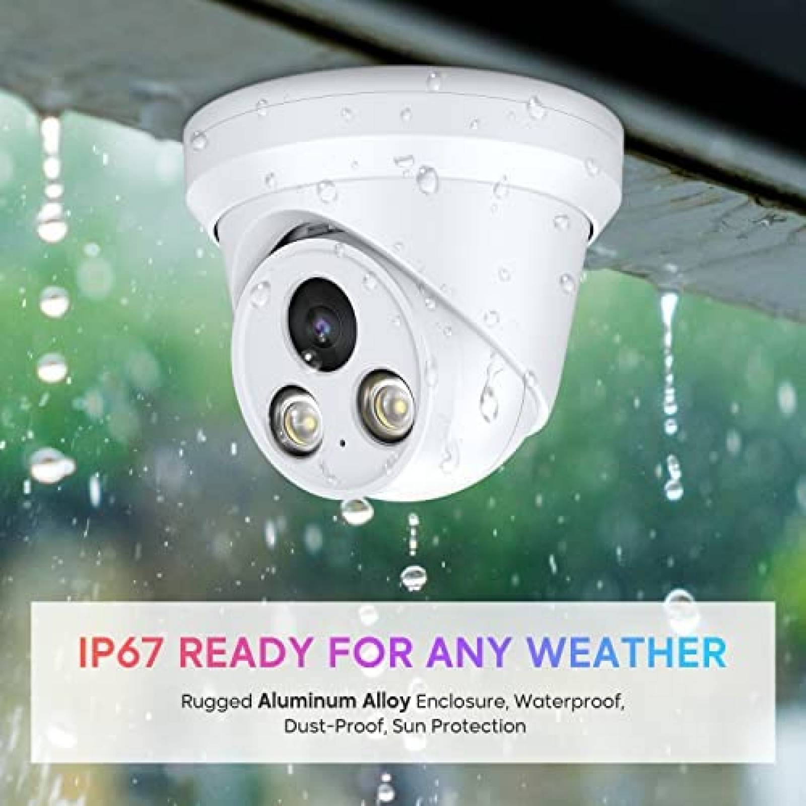 Camara de Seguridad HITOSINO 8MP PoE IP Full Color Exterior