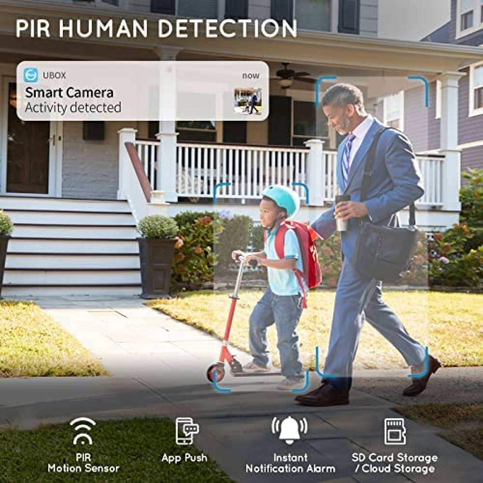 Camara de Seguridad Solar TISEED 360 Vision Nocturna Blanco