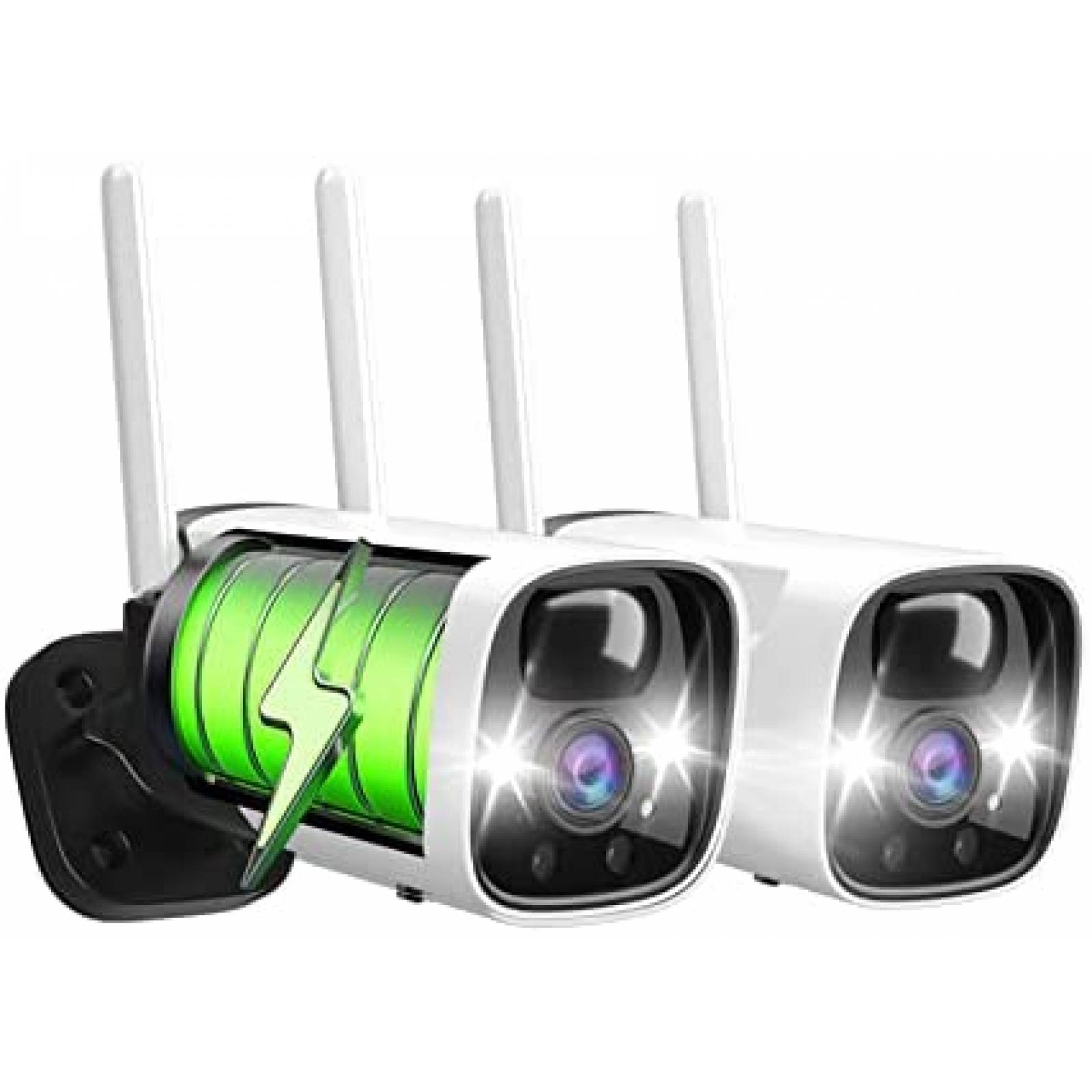 Camara de Seguridad Rraycom Exterior Vision Nocturna -2 Pcs