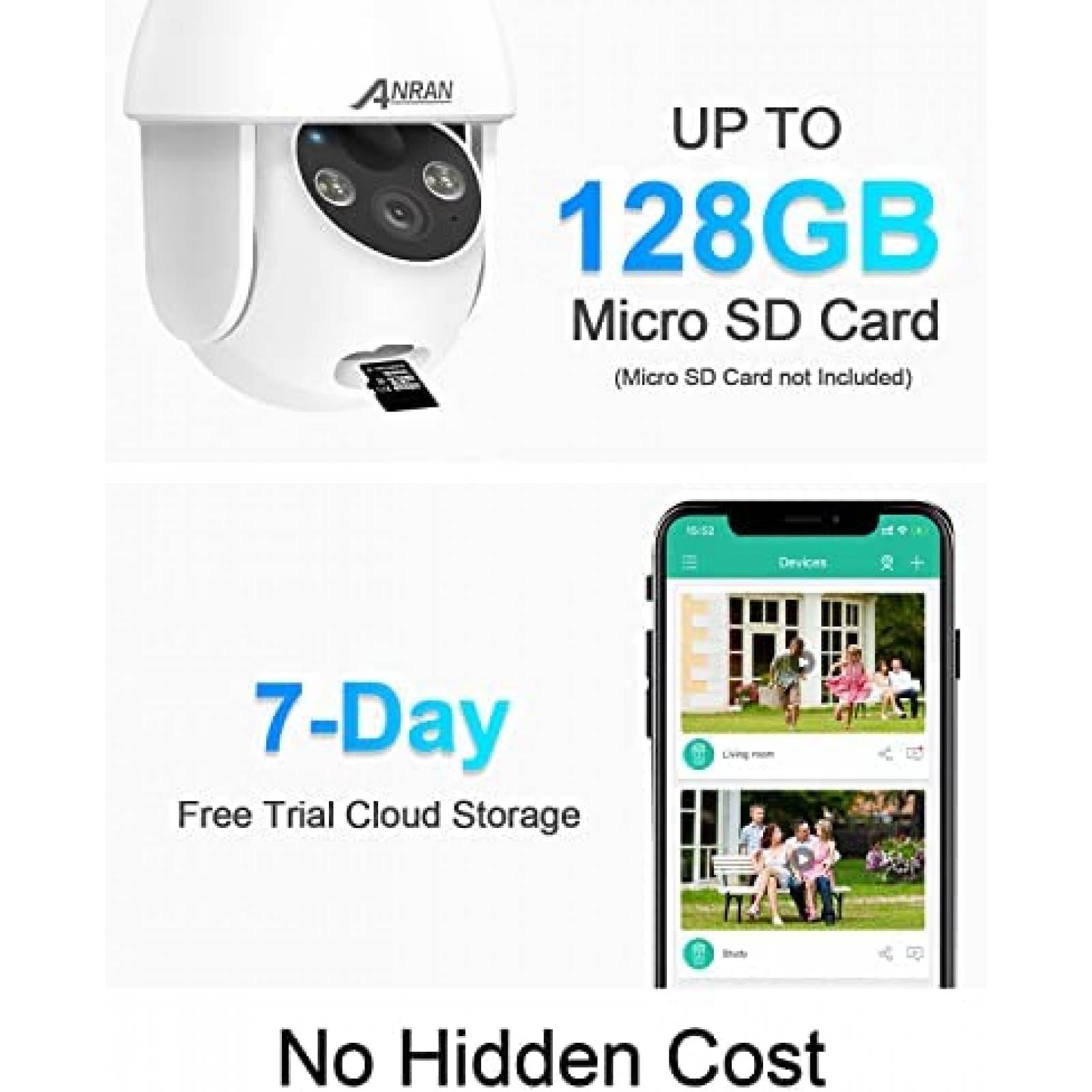 Camara de Seguridad ANRAN Q3 Solar Exterior Vision Nocturna