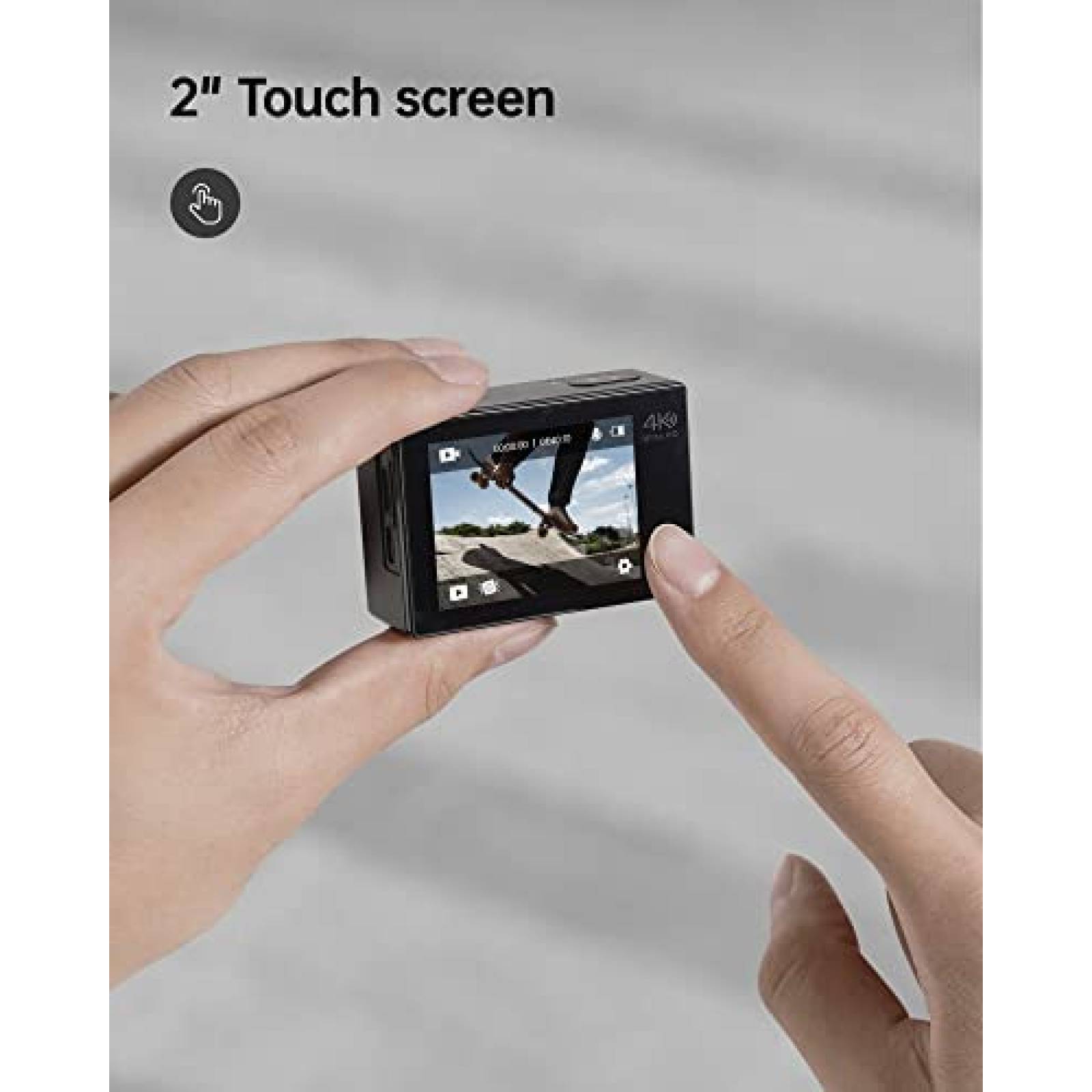 Camara Accion Wolfang GA300 4K 60fps 24mp + Acc -Negro