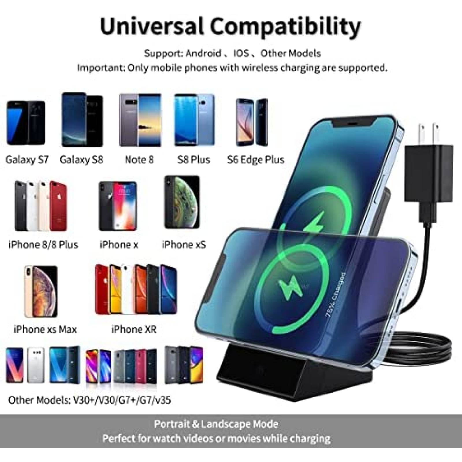 Camara Oculta LIZVIE Con cargador Inalambrico 1080P HD -Neg