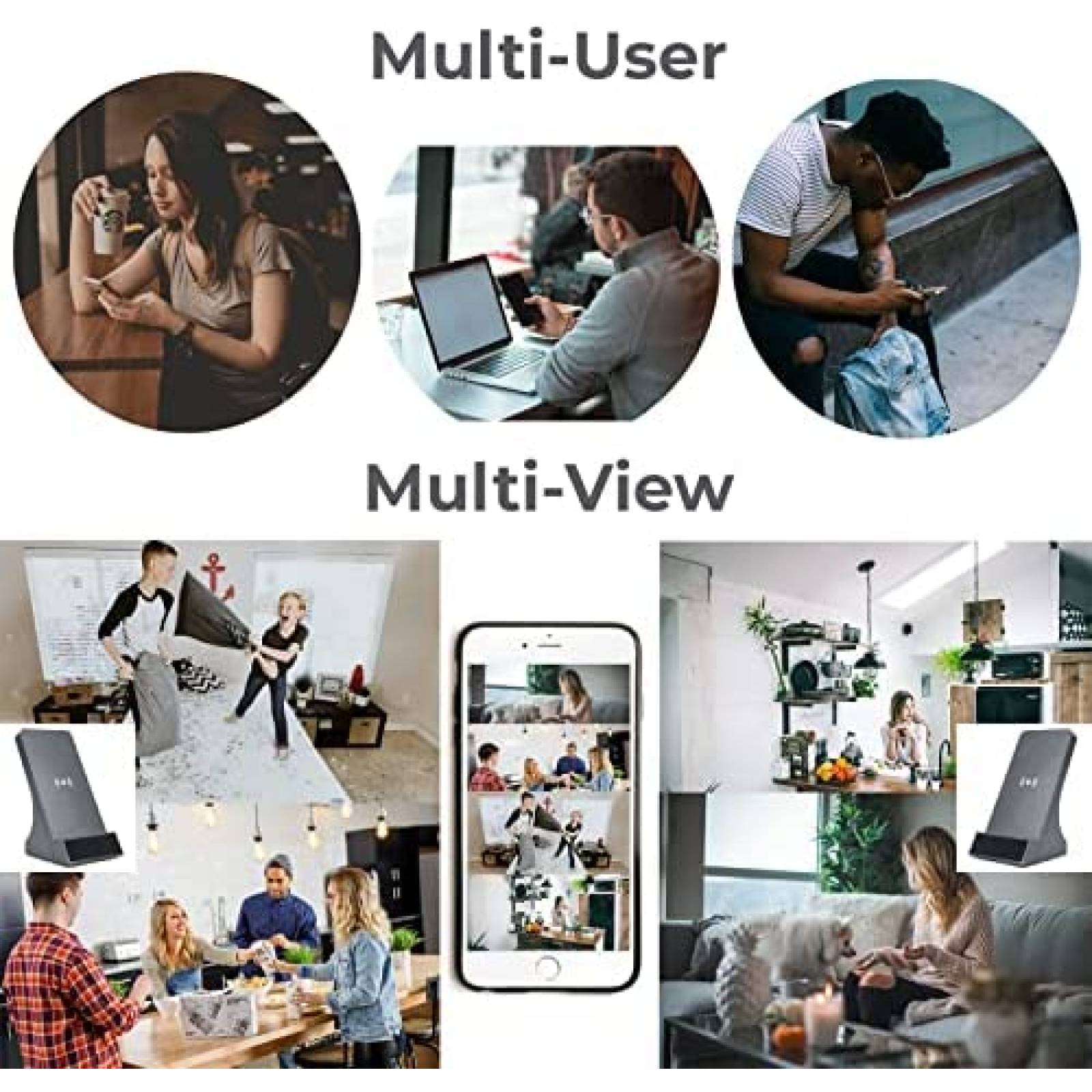 Camara Oculta LIZVIE Con cargador Inalambrico 1080P HD -Neg