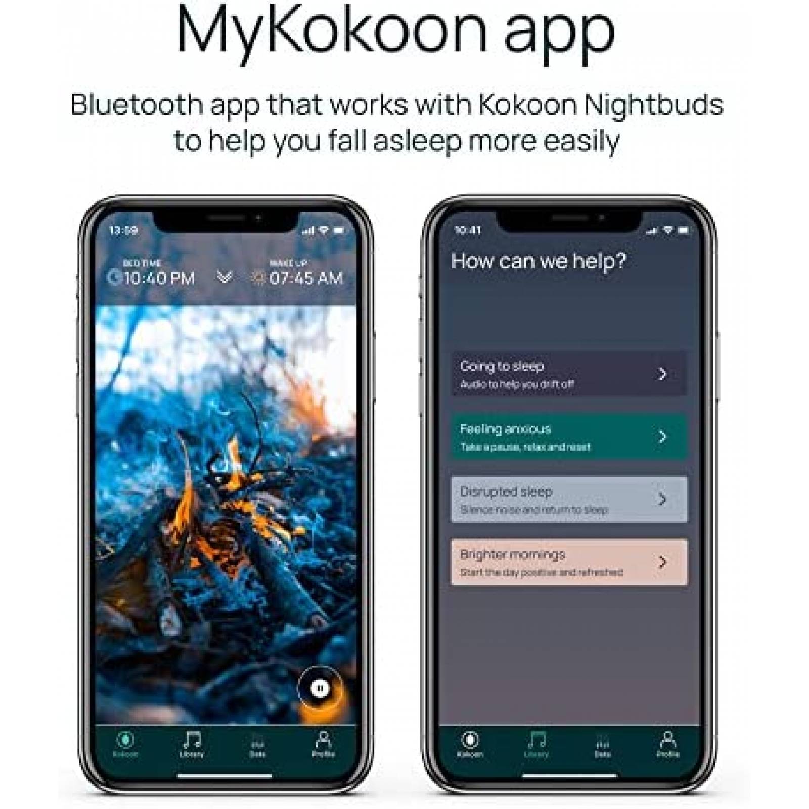 Auriculares Kokoon Ergonomicos Cancelacion Ruido BT -Blanco