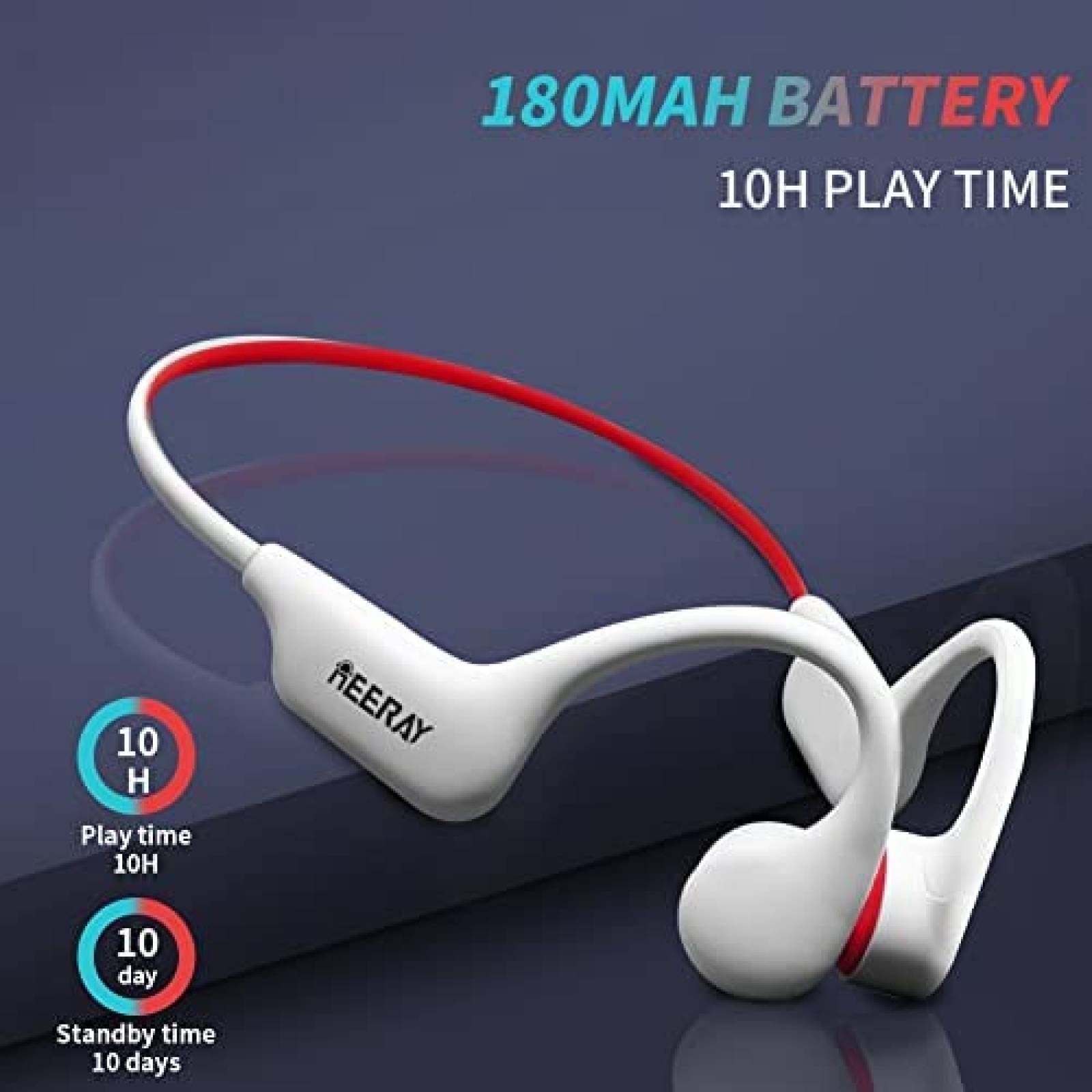 Auriculares Reeray Ergonomicos Cancelacion Ruido BT -Blanco