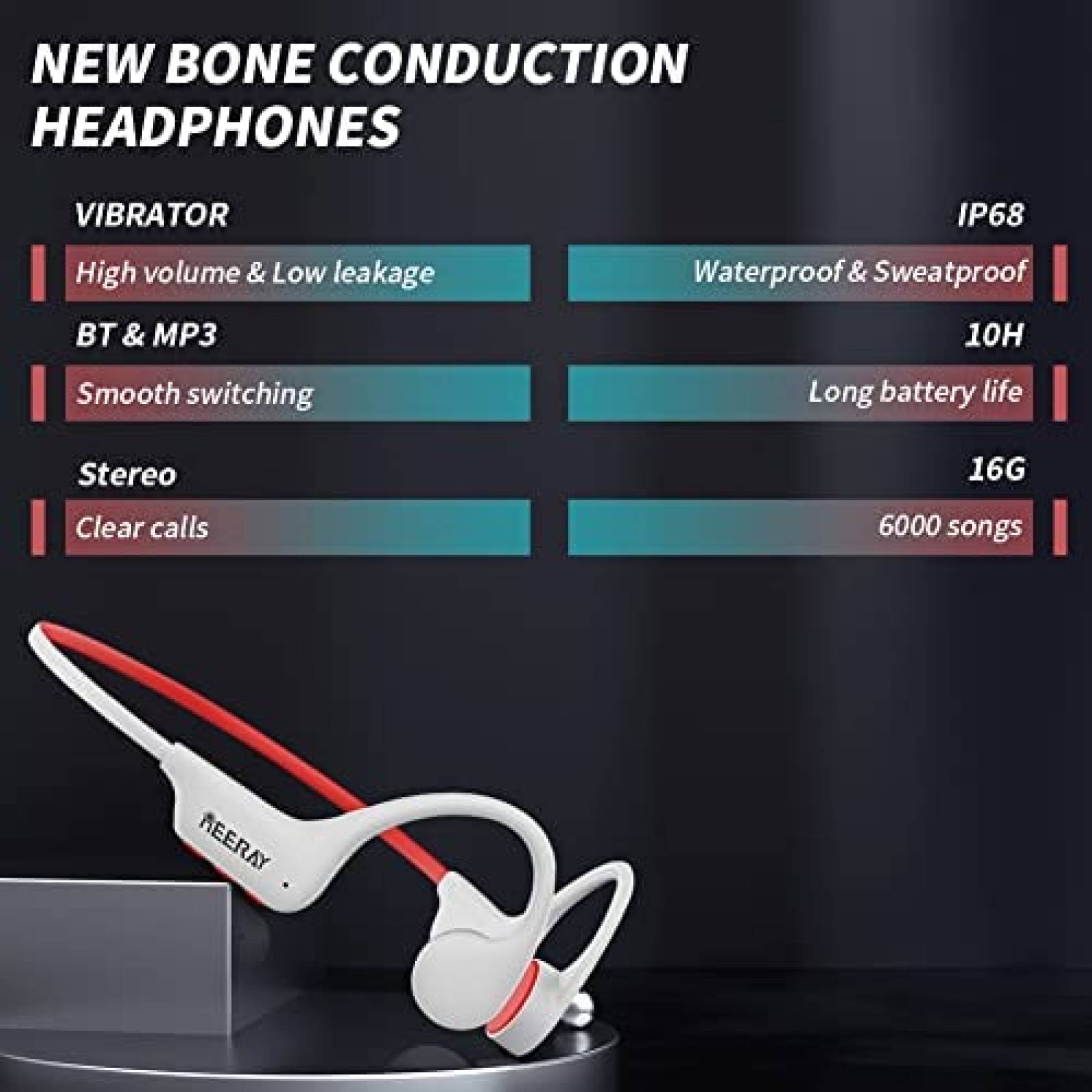 Auriculares Reeray Ergonomicos Cancelacion Ruido BT -Blanco