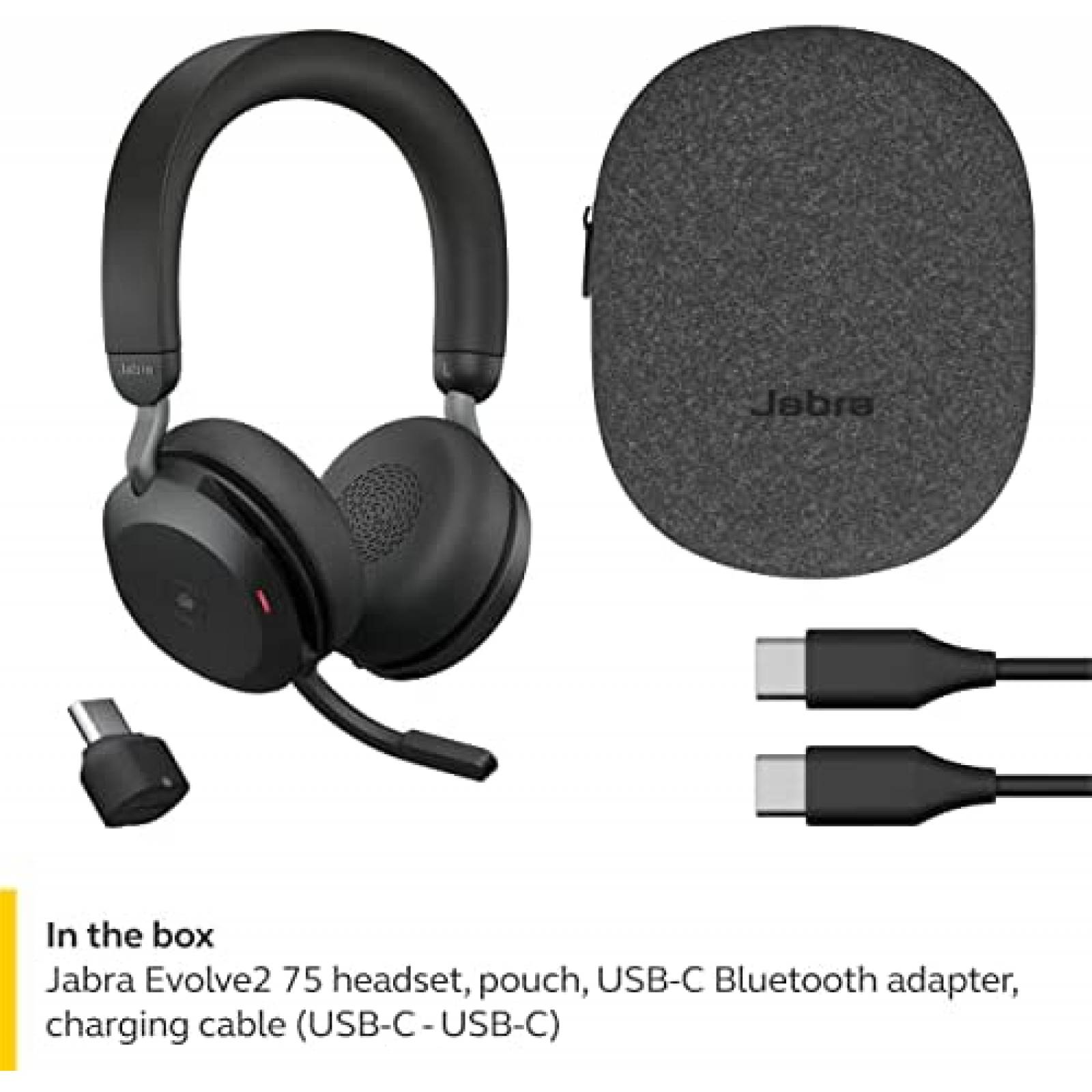 Auriculares JABRA Ergonomicos Cancelacion Ruido BT -Negro