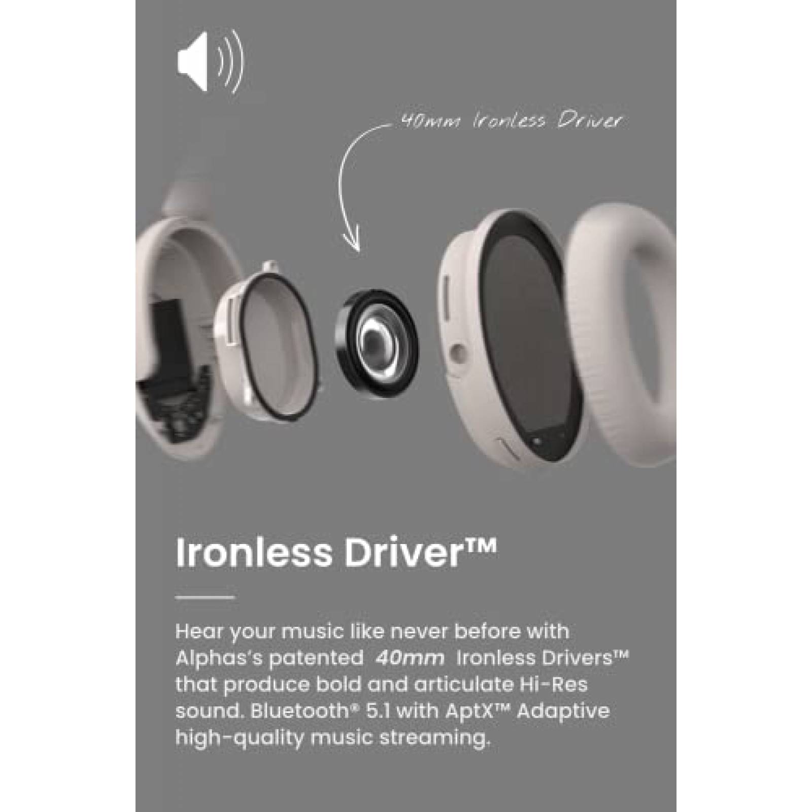 Audifonos Inalambricos Cleer Cancelacion de Sonido -Beige