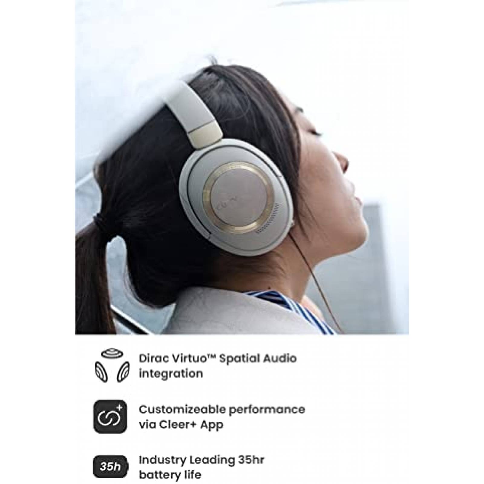 Audifonos Inalambricos Cleer Cancelacion de Sonido -Beige