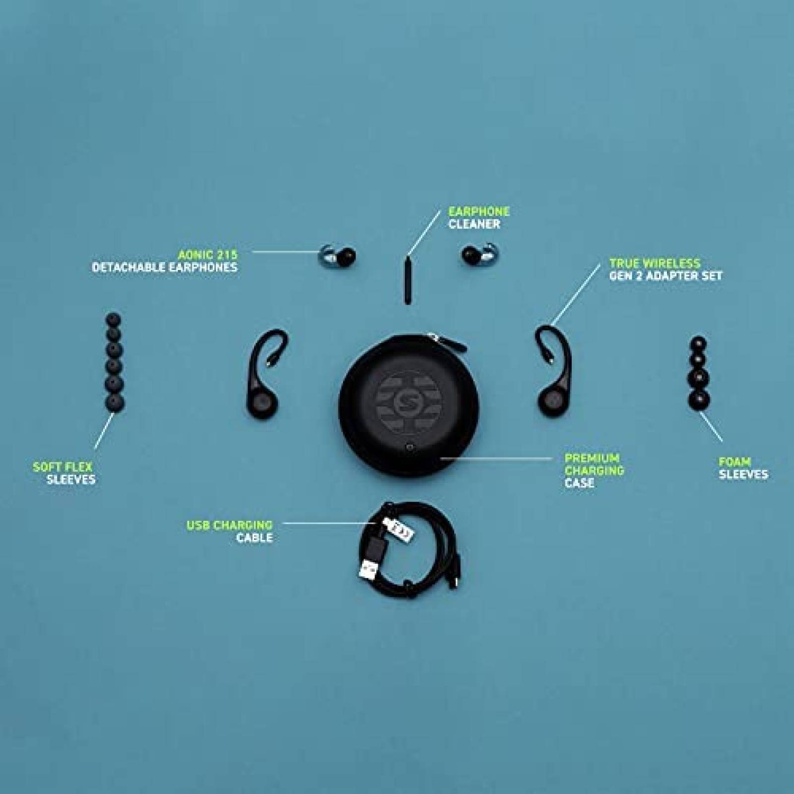 Audifonos Inalambricos Shure Cancelacion de Sonido -Negro