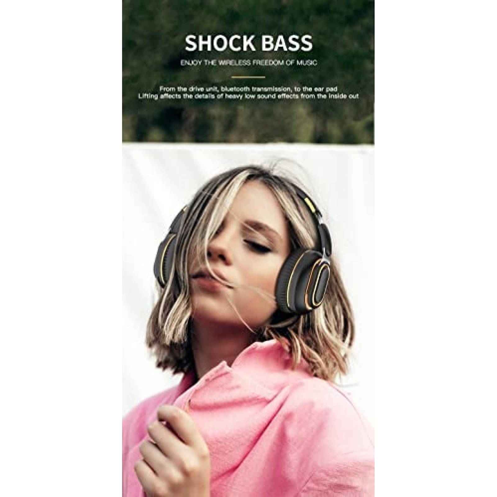 Audifonos E-SHIDAI H7 Plegable Bluetooth Sonido 3D -Naranja