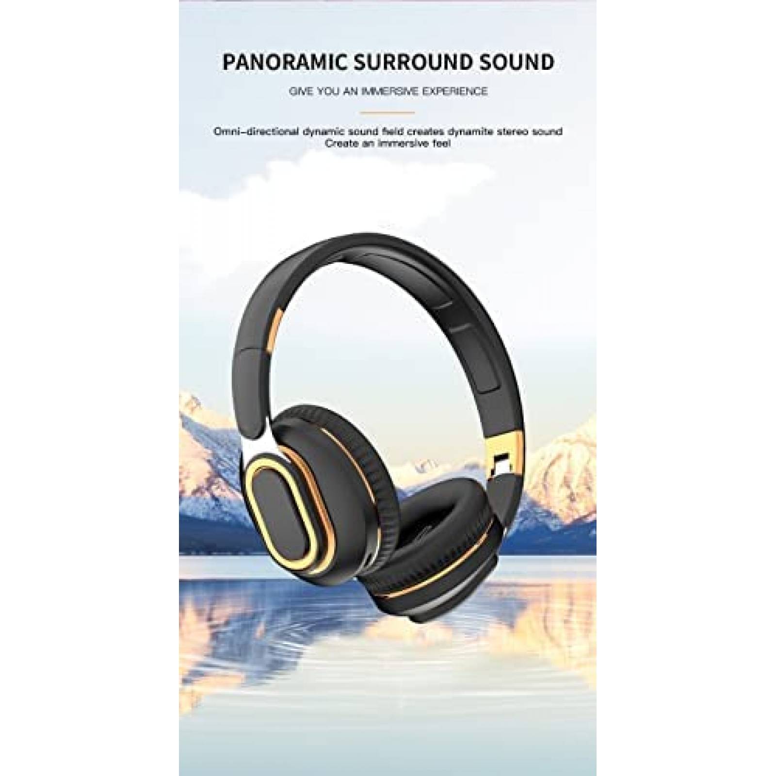 Audifonos E-SHIDAI H7 Plegable Bluetooth Sonido 3D -Naranja