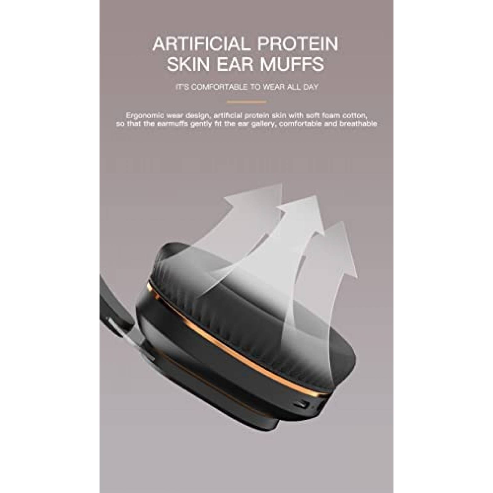 Audifonos E-SHIDAI H7 Plegable Bluetooth Sonido 3D -Naranja