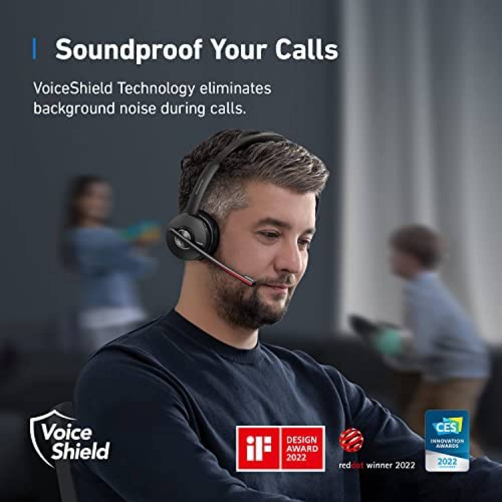 Headset Anker PowerConf H700 Bluetooth con Stand -Negro