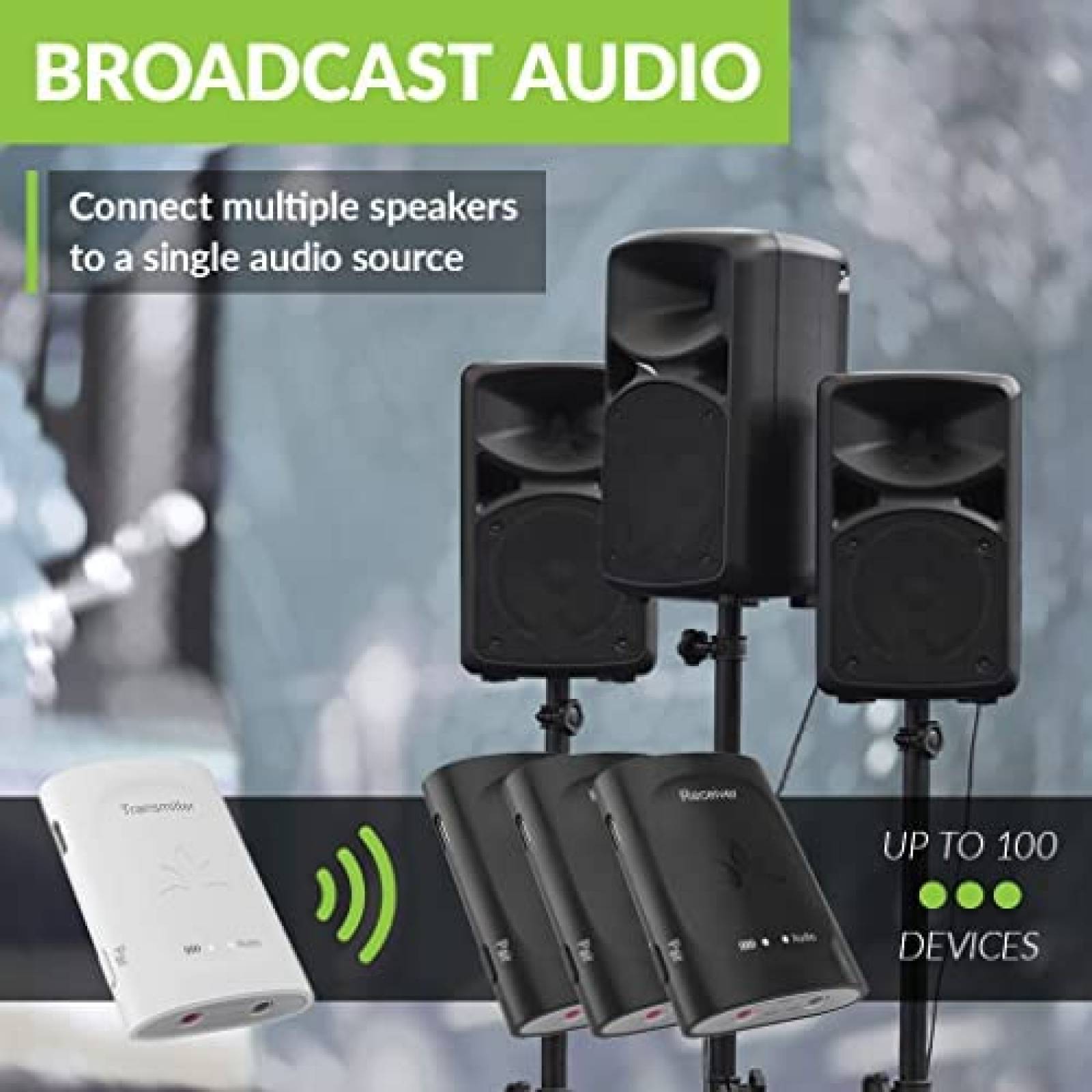 Transmisor Audio Avantree Receptor y Audifonos Set de 3