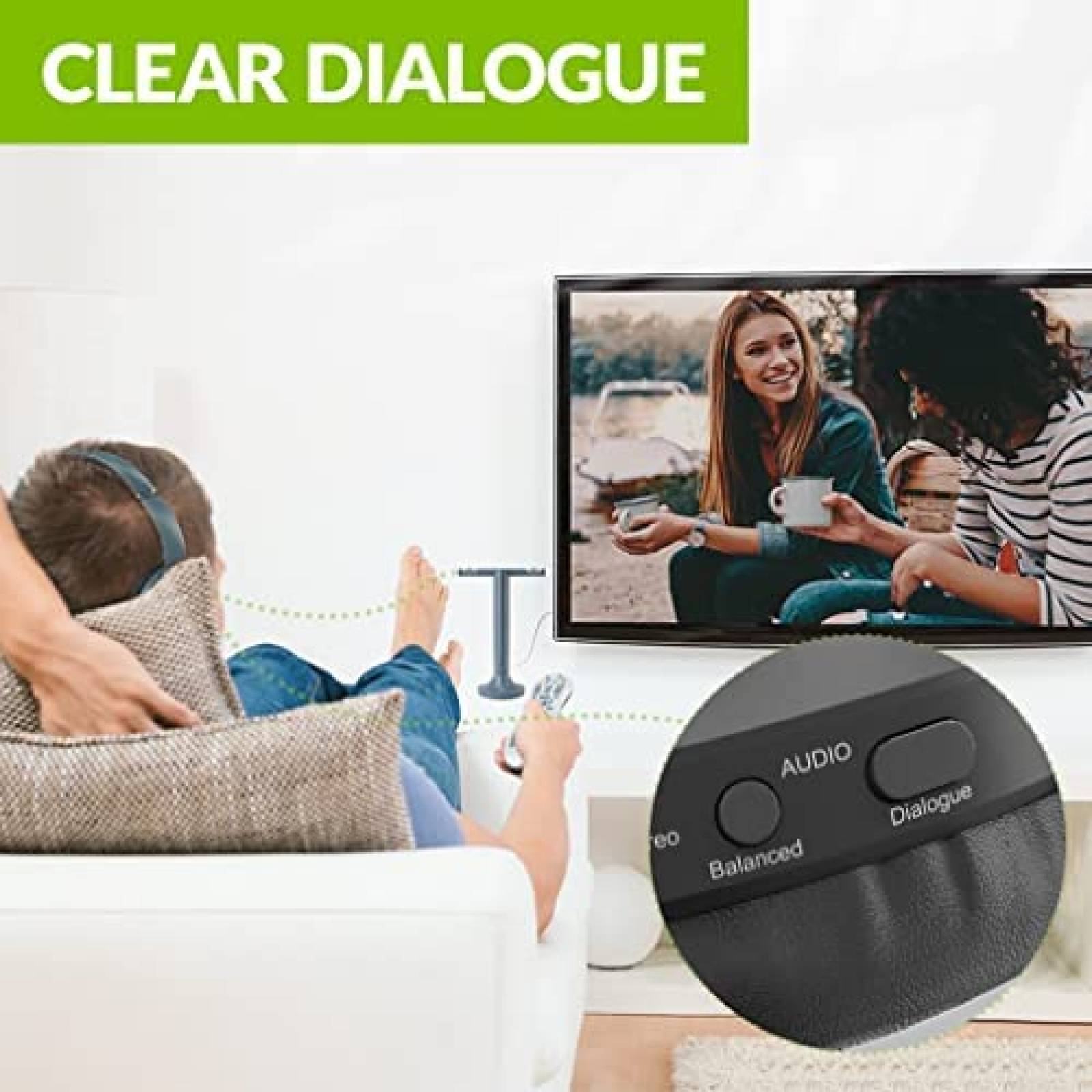 Transmisor de Audio Avantree Duet Triplet Base Diadema Extra