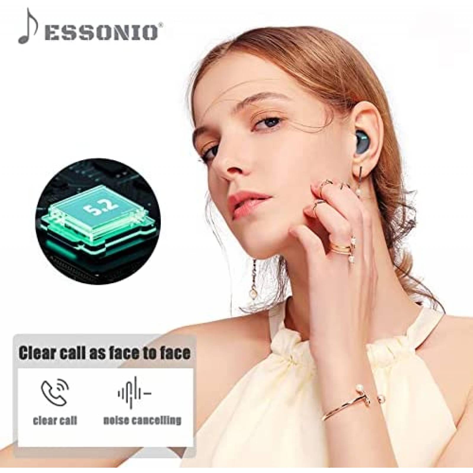 Audifonos Inalambricos ESSONIO Cancelacion de Ruido -Negro