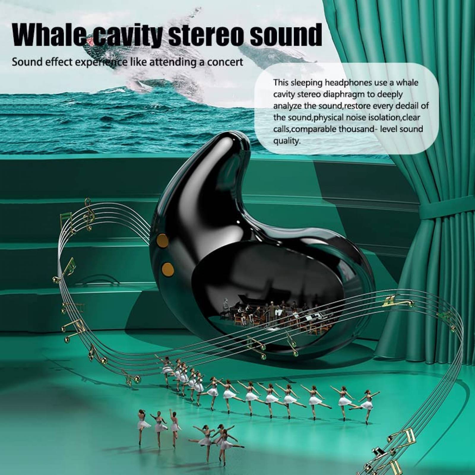 Audifonos Inalambricos ESSONIO Cancelacion de Ruido -Negro