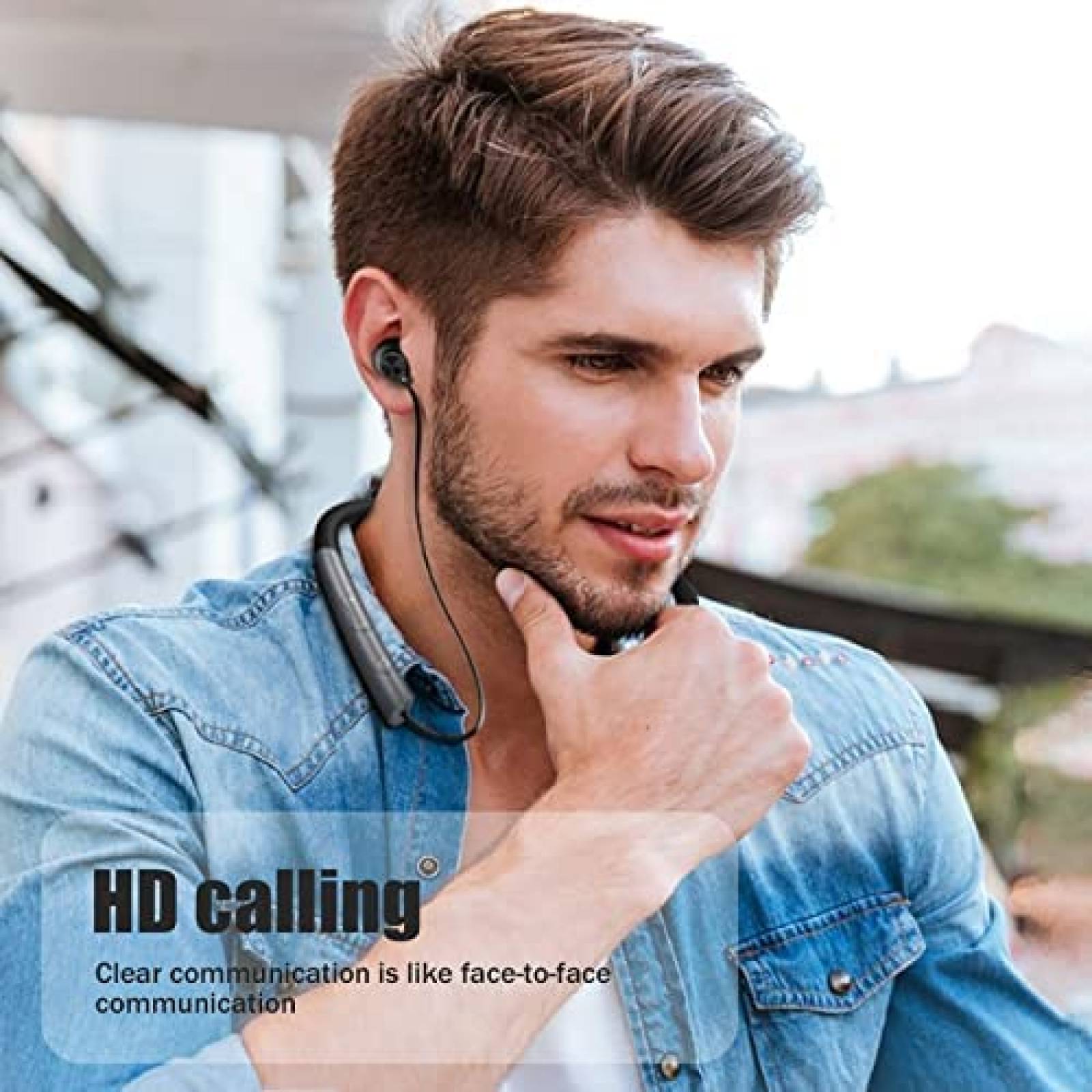 Audifonos Bluetooth ESSONIO Z1S Black Deportivos para Cuello