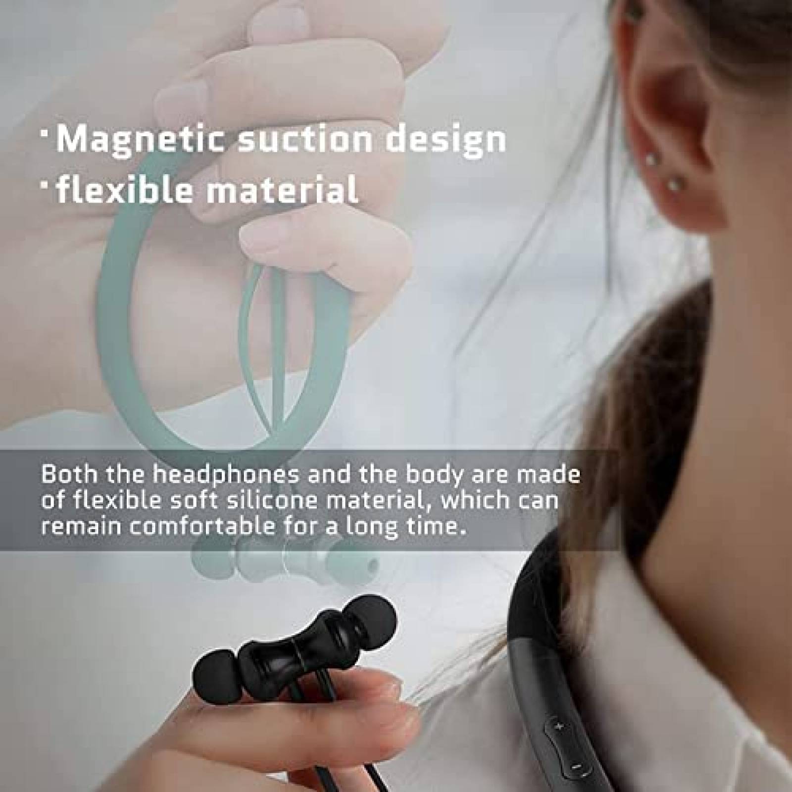 Audifonos Bluetooth ESSONIO Z1S Black Deportivos para Cuello