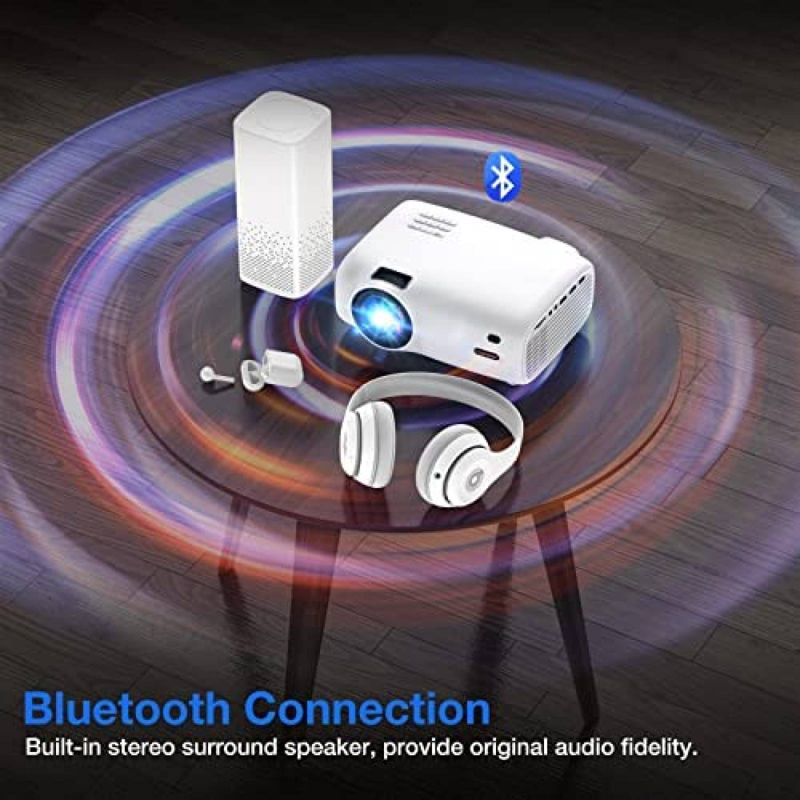 Proyector De Video VILINICE Portable 1080P HDMI USB -Blanco