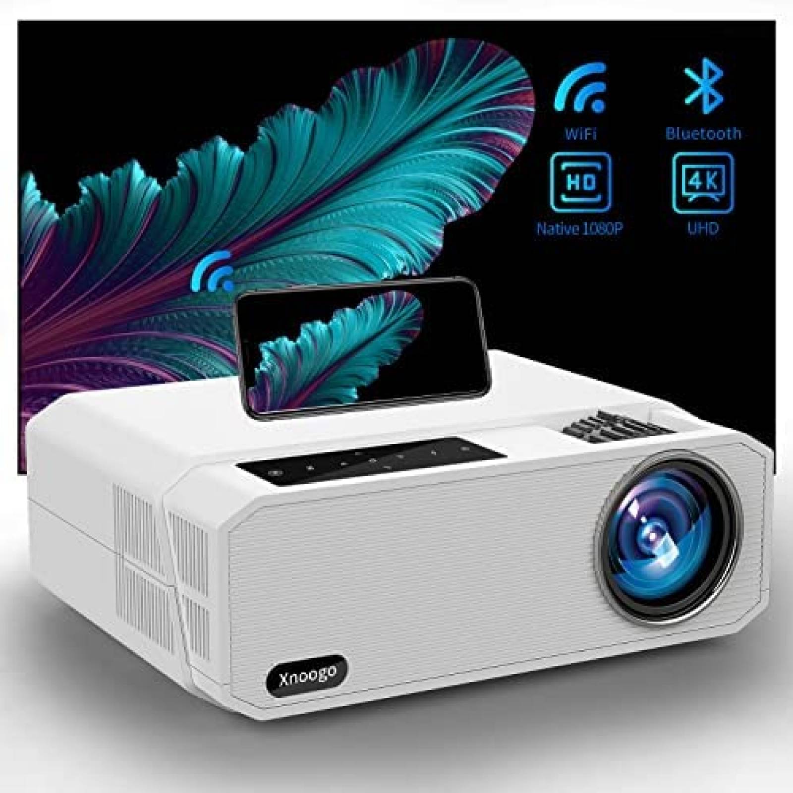 Proyector De Video XNOOGO Portable 1080P Bluetooth -Blanco