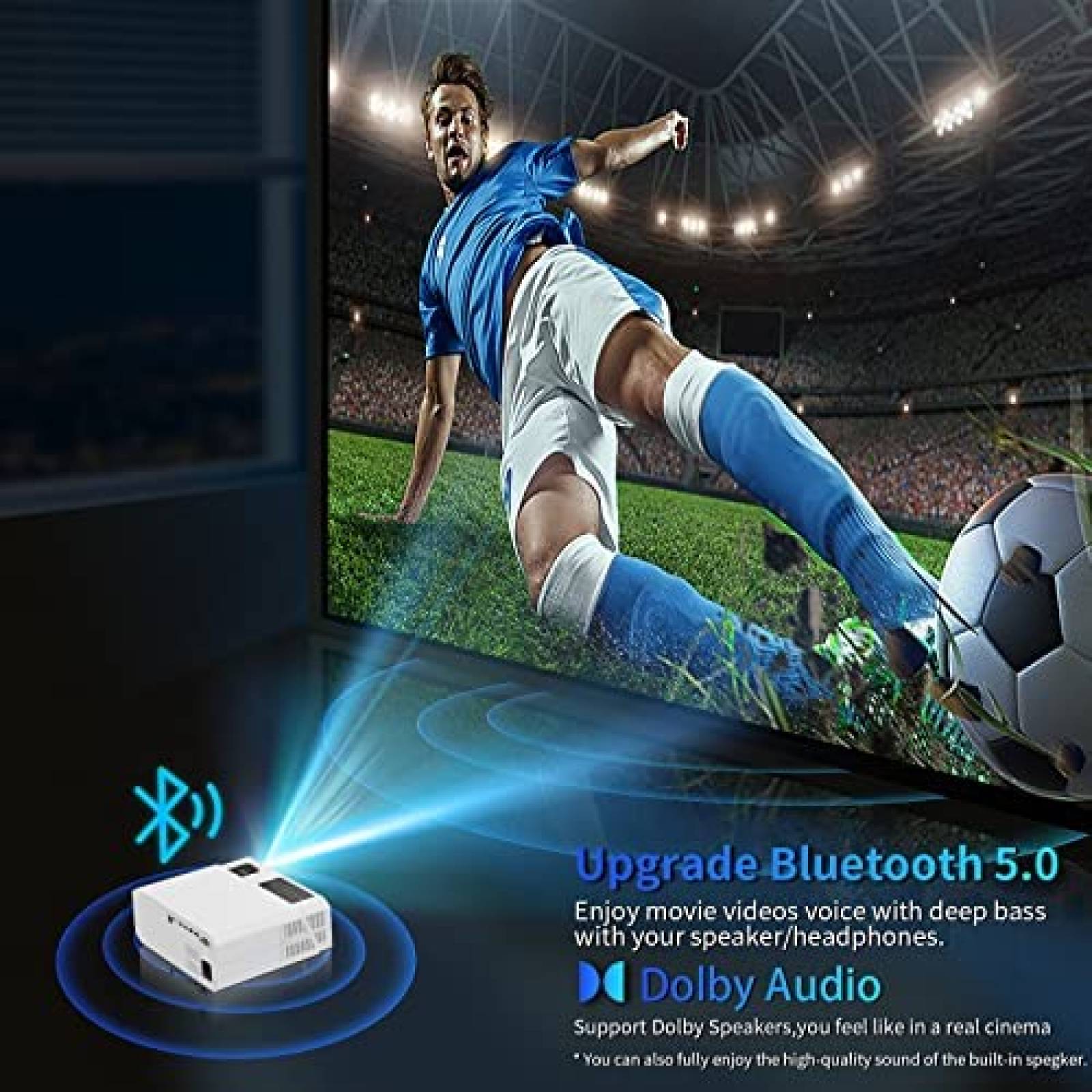 Proyector De Video XNOOGO Portable 1080P Bluetooth -Blanco