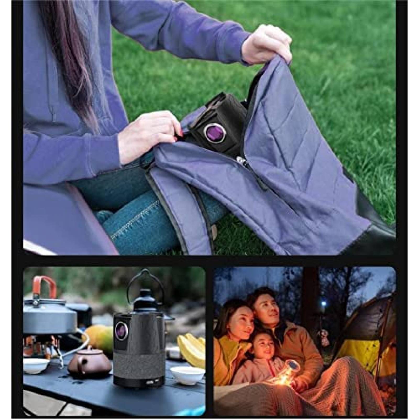 Mini Proyector EUG 4K WiFi FHD 1080p Inalambrico -Negro