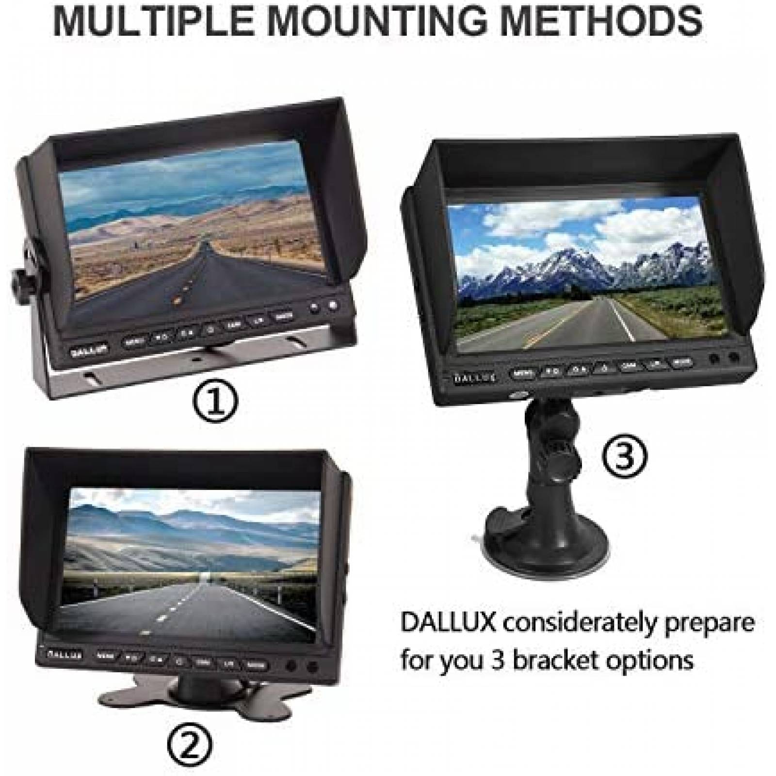 Camara de Reversa DALLUX Para Camion HD 480p Monitor -Negro