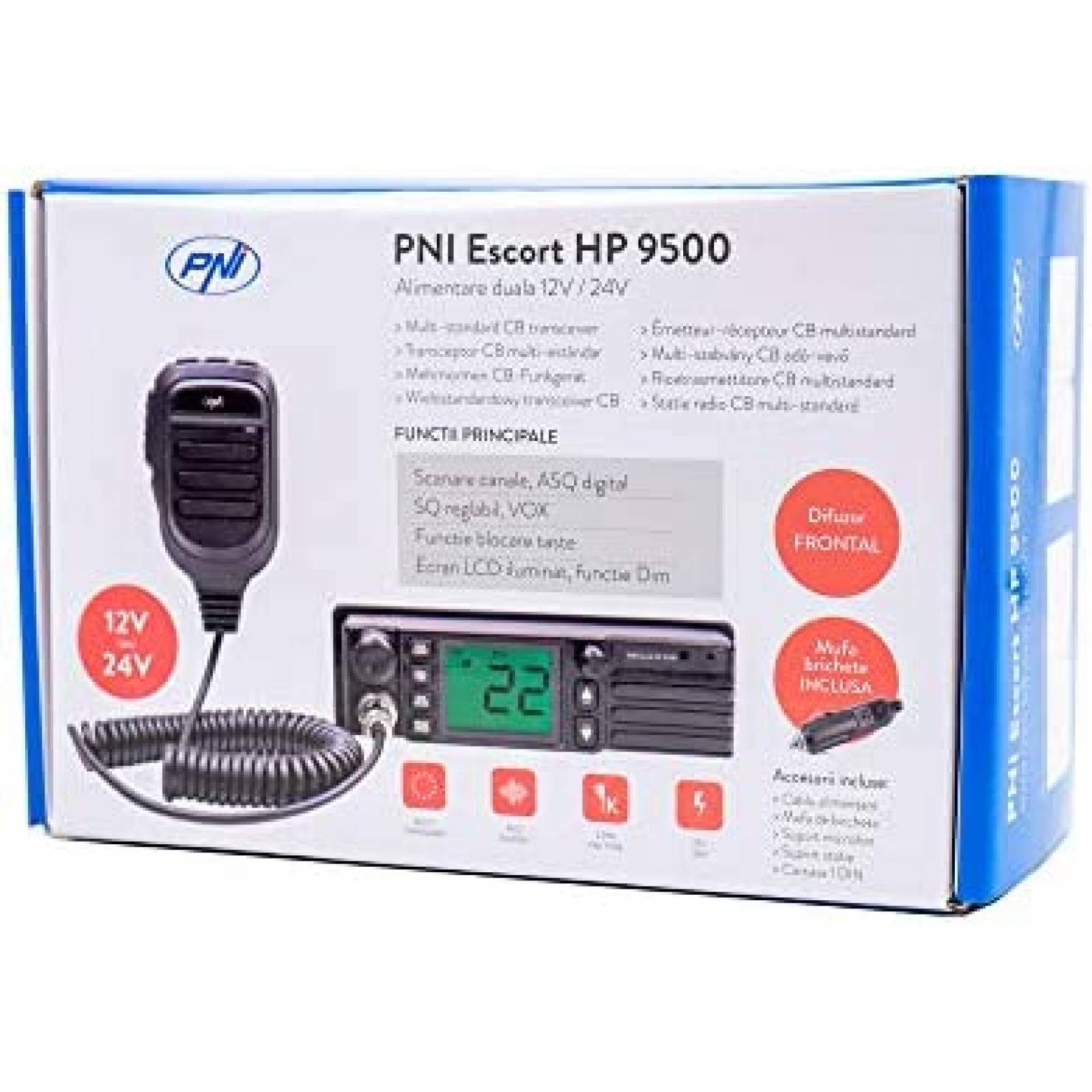 Sistema de Radio Onpro Multiestandar ASQ VOX 4W AM-FM -Negro