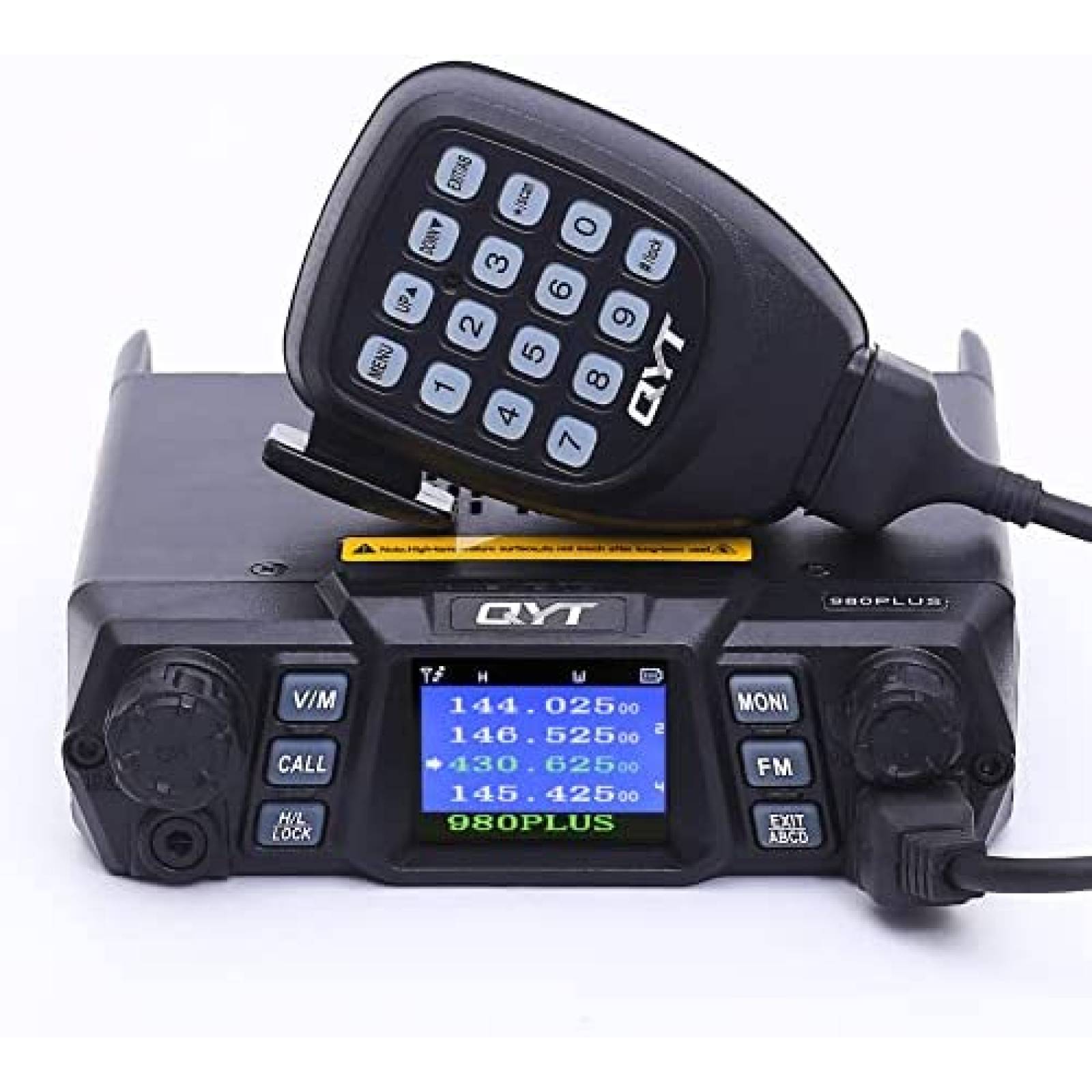 Sistema de Radio QYT KT-980PLUS VHF/UHF 50W -Negro