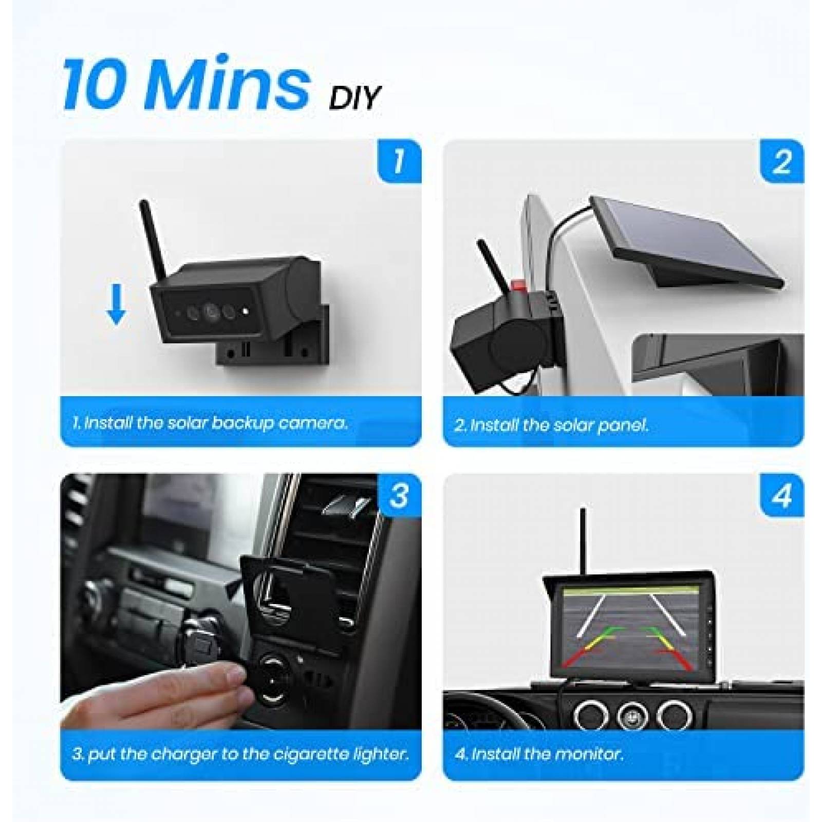 Sistema de Camara AUTO-VOX Para Camion 1080p Monitor