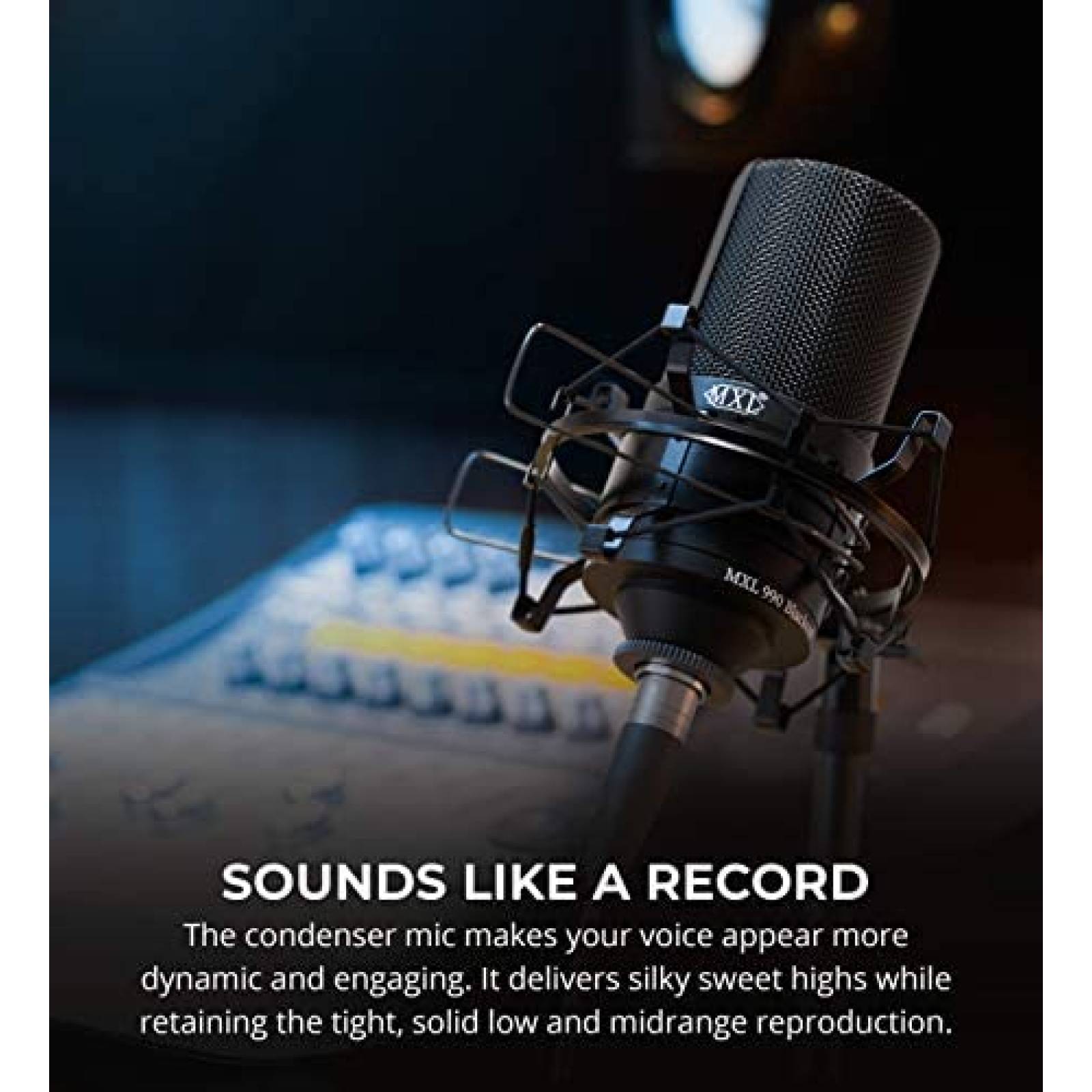 Microfono Condensandor MXL 990 Blackout para Vocalizacion