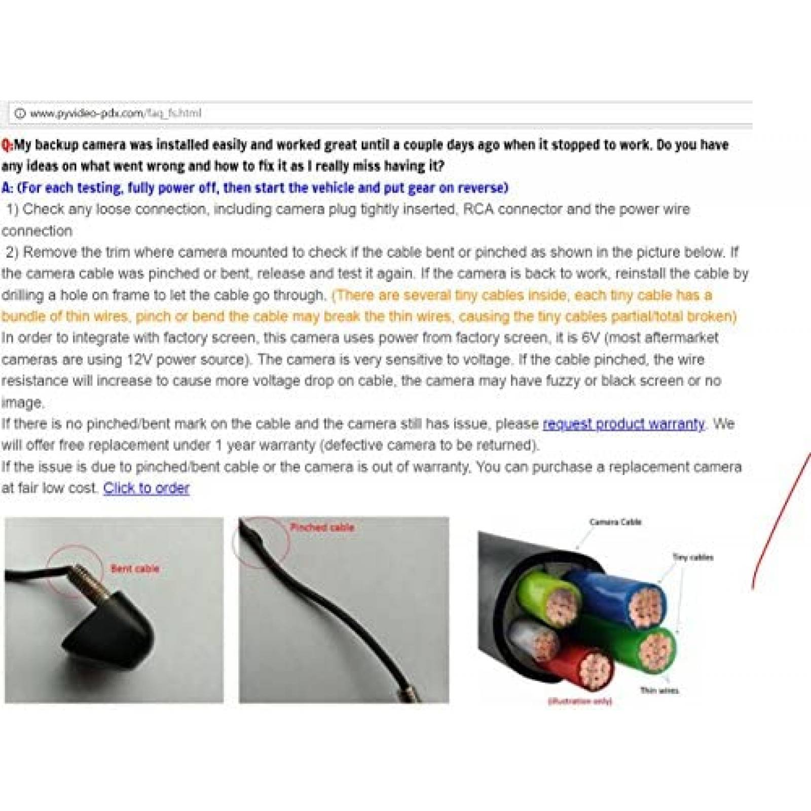 Camara de Reversa PYvideo Para Coche Toyota Camry SE & XLE